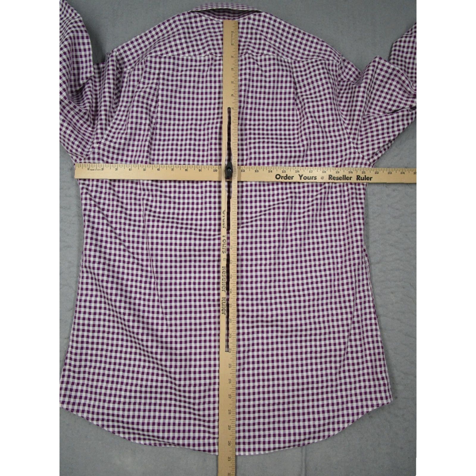 Charles Tyrwhitt Charles Tyrwhitt Shirt Mens 16 Large Purple Non Iron Slim Fit French Cuffs Size US S / EU 44-46 / 1 - 6 Thumbnail