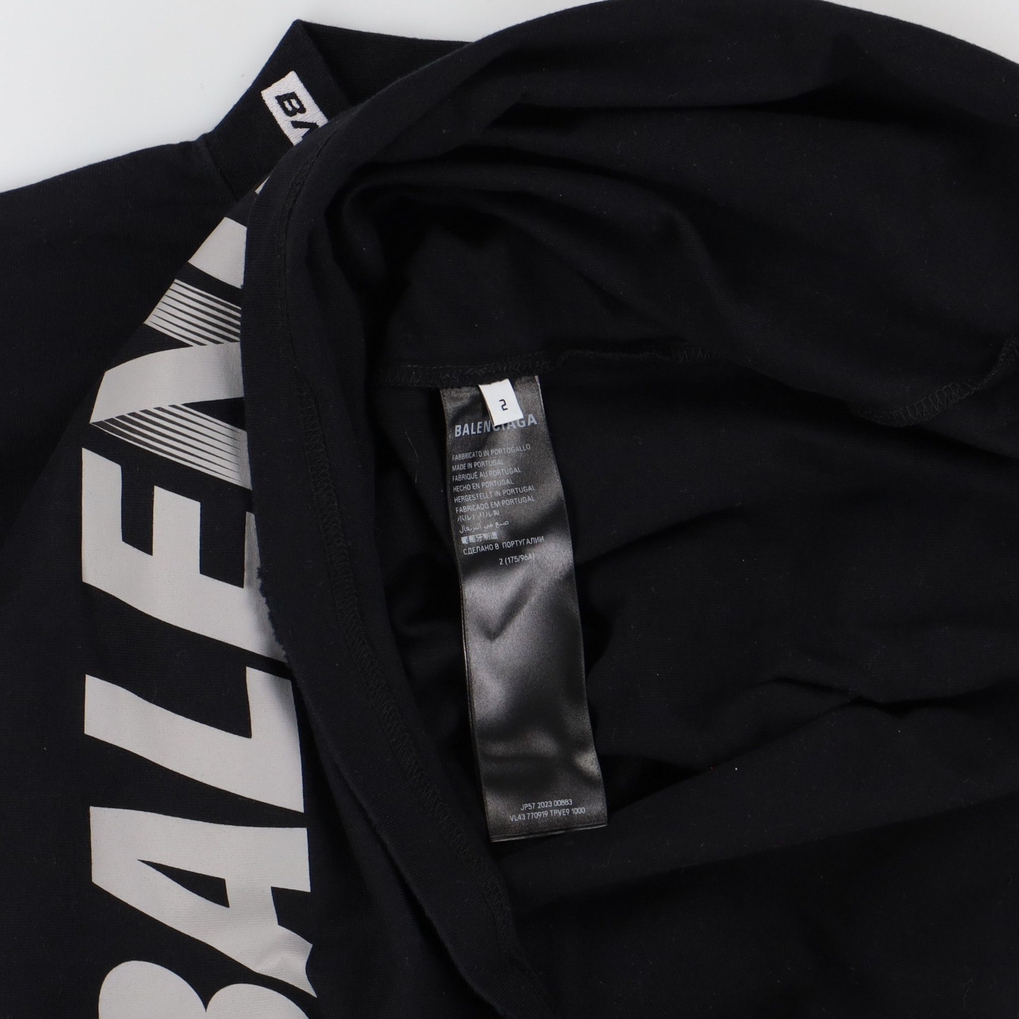 Balenciaga Black Top League Multi Logo Oversized T-Shirt Size US S / EU 44-46 / 1 - 7 Thumbnail