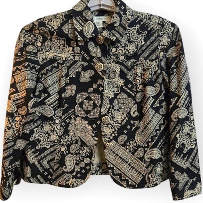 Coldwater Creek Coldwater Creek Women’s Petite Medium Patterned Jacket Size M / US 6-8 / IT 42-44 - 1 Thumbnail