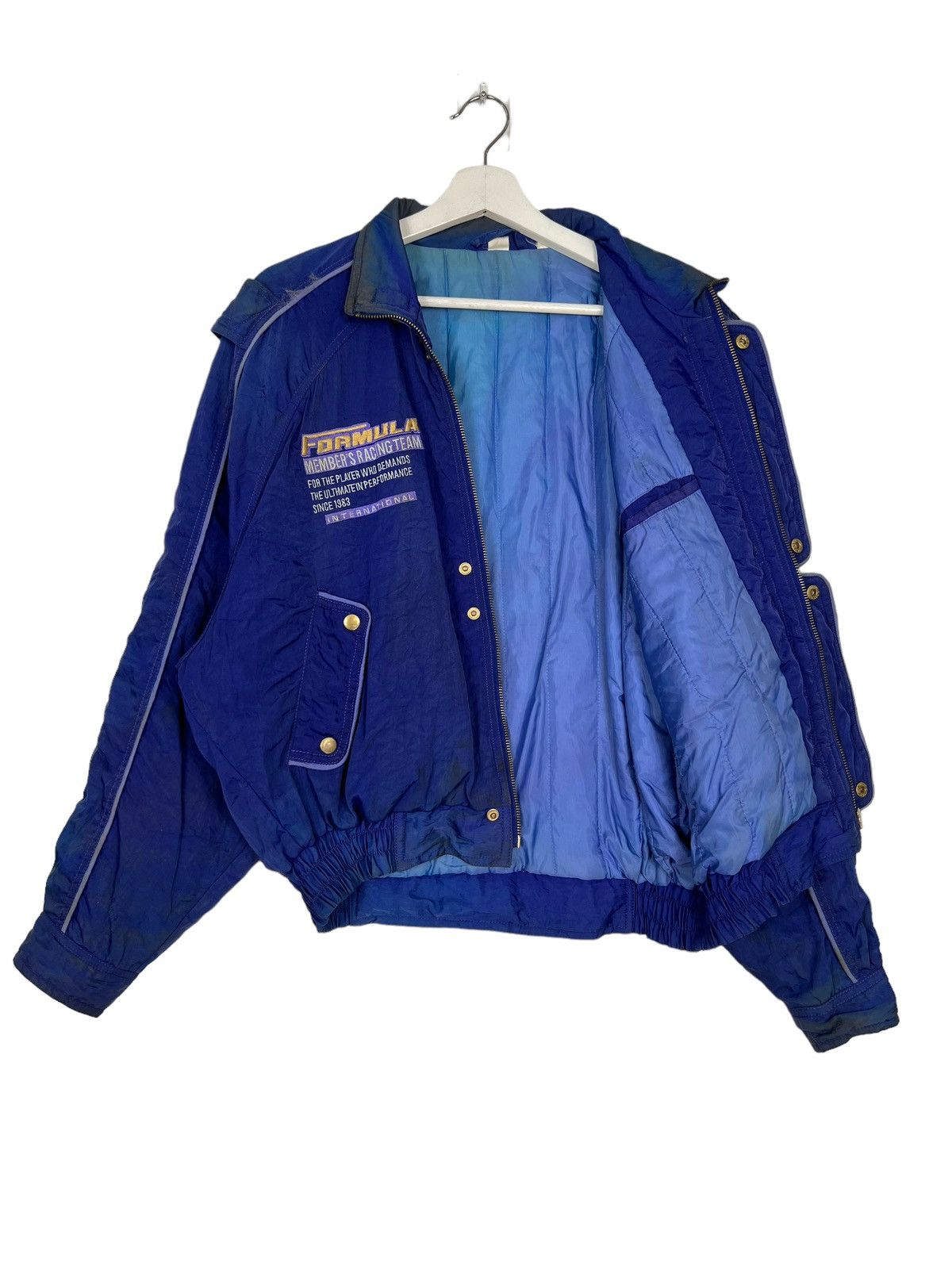 Japanese Brand 🔥 VINTAGE FORMULA MEMBER RACING TEAM BOMBER JACKET Size US L / EU 52-54 / 3 - 9 Thumbnail