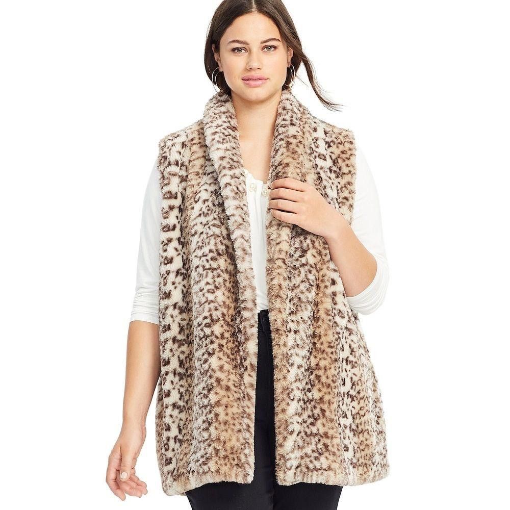 REVOLVE East Adeline l Faux Fur Leopard Vest 3X Size 3XL / US 20-22 - 9 Thumbnail