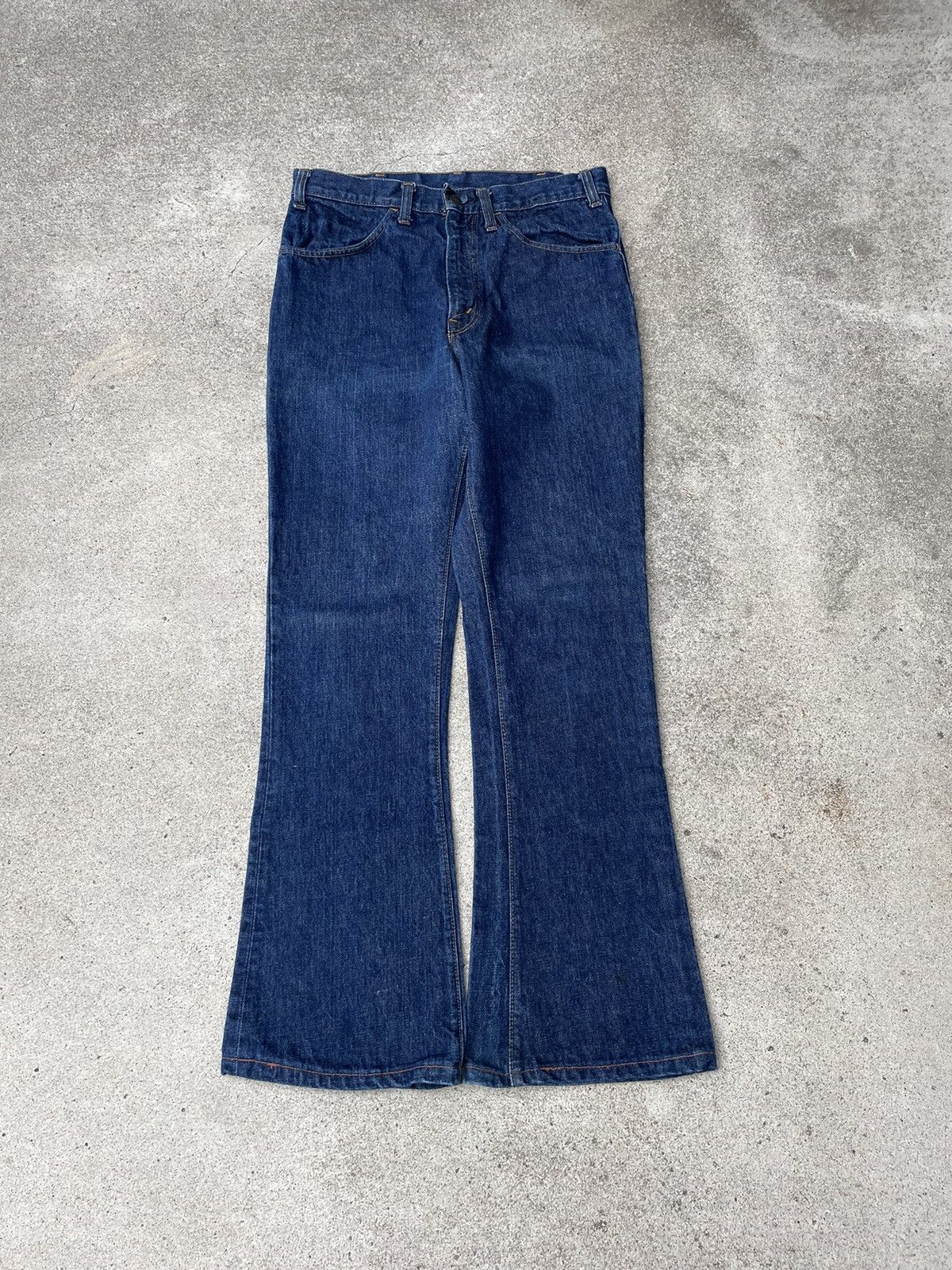 image of Levis x Vintage VTG 70’S Levi’S 646 Orange Tab Bellbottom Dark Jeans 31X31 in Blue, Men's