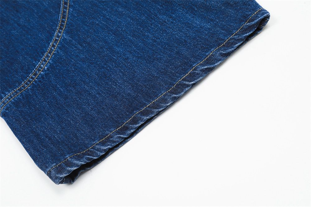 Men's workwear high street patchwork scimitar loose jeans