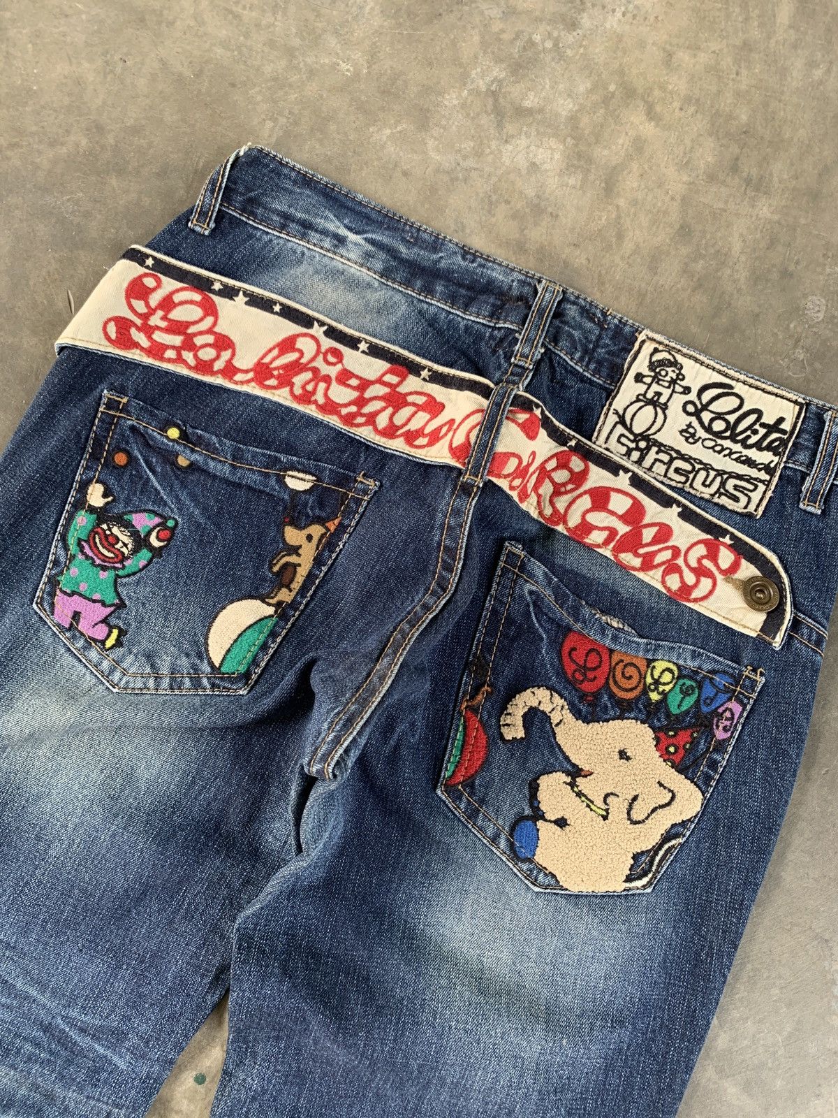 Japanese Brand Lolita circus embroidery whiskered jeans Size 34" / US 12 / IT 48 - 5 Thumbnail