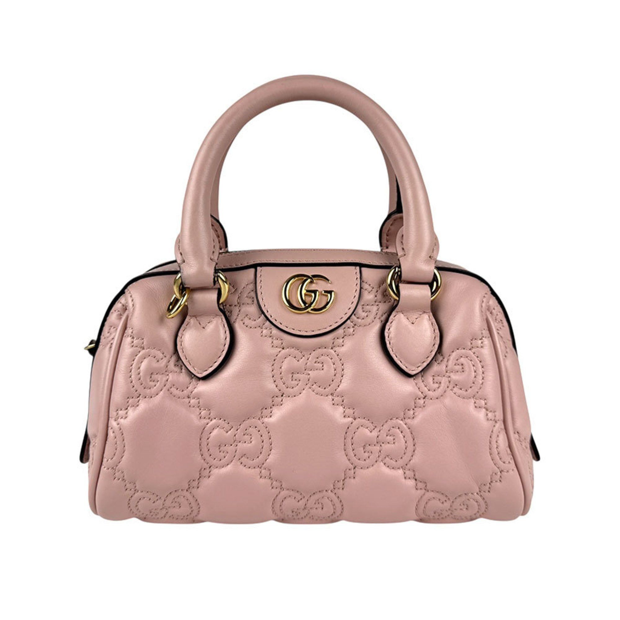 Gucci Handbag Shoulder Bag GG Matelasse Leather Pink Women's 702251 Z4983