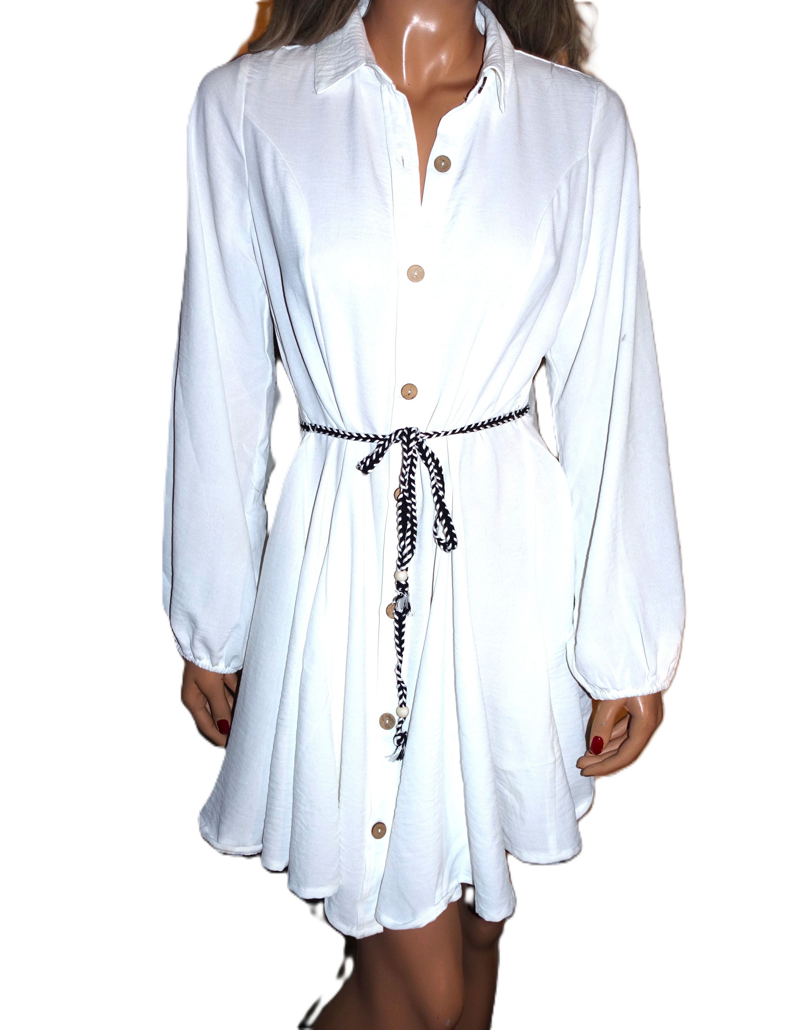 Other Indulge White Shirt Dress with Belt L NWOT Size L / US 10 / IT 46 - 1 Thumbnail