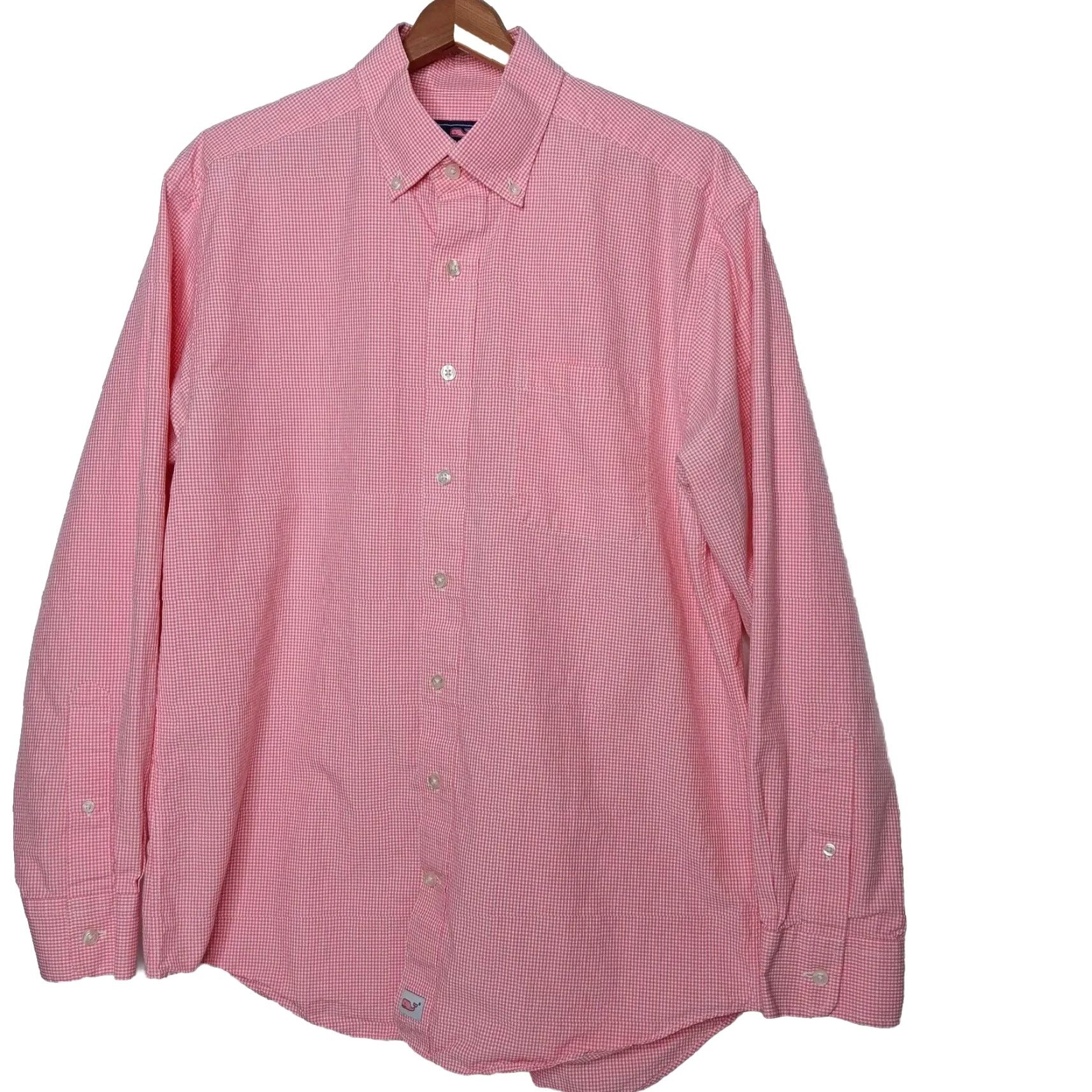 Vineyard Vines VINTAGE? Wait, this is Vineyard Vines Murray Shirt Men Medium Pink Gingham Check Button-Down Long Sleeve Size US M / EU 48-50 / 2 - 2 Thumbnail