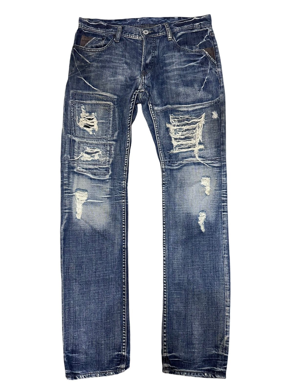 🇯🇵 Vintage Distressed Blue Denim Rupert Grunge Jeans