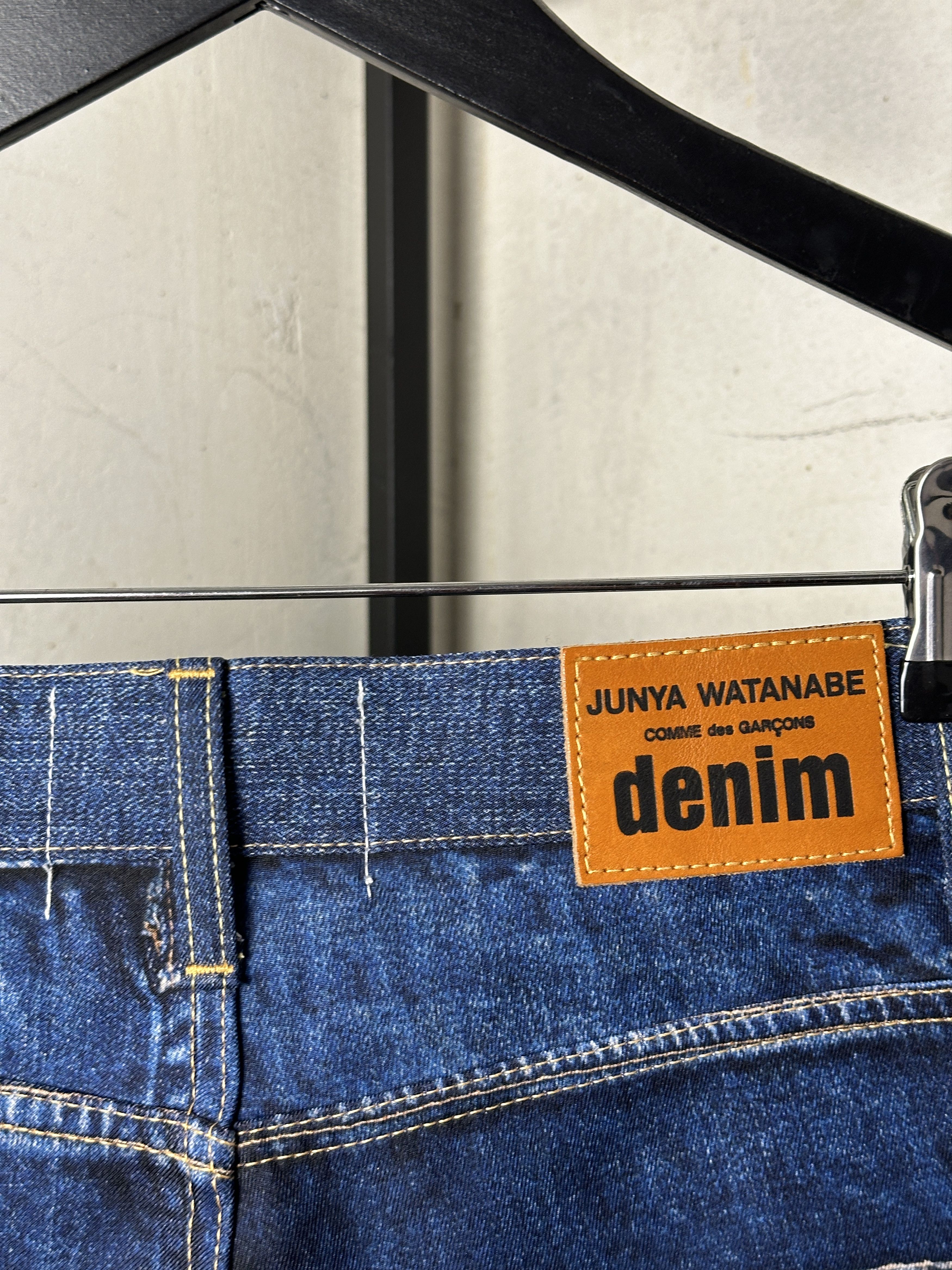 Comme des Garcons RARE Junya Watanabe Trompe L’oeil Denim Printed Canvas Pants Size 26" / US 2 / IT 38 - 13 Thumbnail