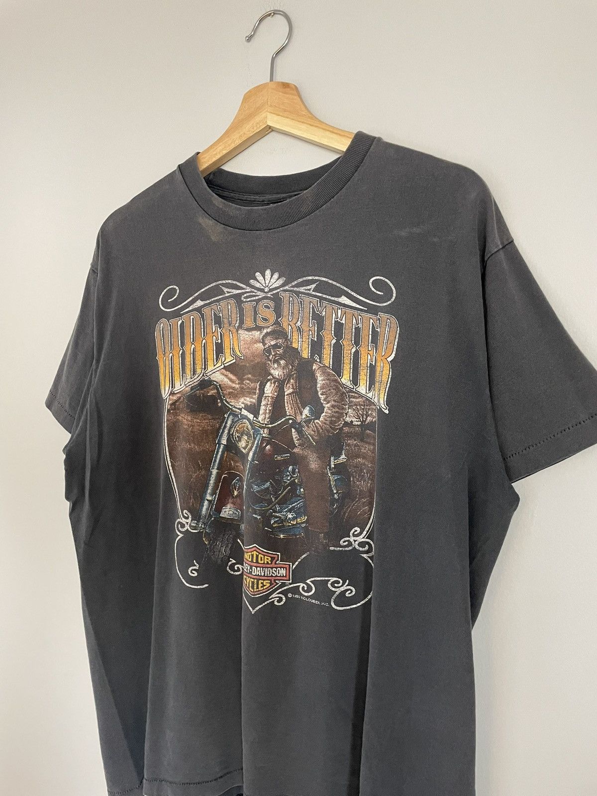 Harley Davidson Vintage 1990 Harley Davidson San Diego T-Shirt Size US L / EU 52-54 / 3 - 3 Thumbnail