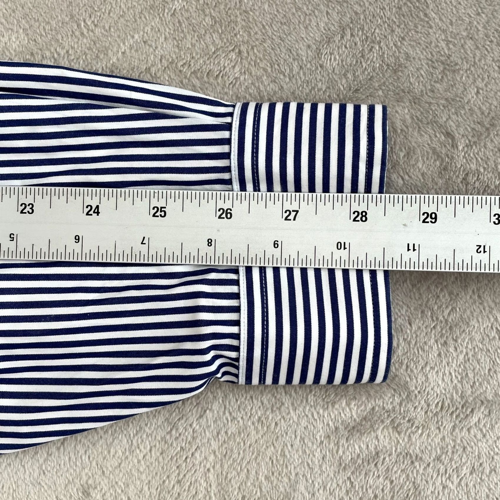 Polo Ralph Lauren Polo Ralph Lauren Shirt Men 2XLT Blue White Striped Custom Fit Red Pony Preppy Shirt Size US XXL / EU 58 / 5 - 7 Thumbnail