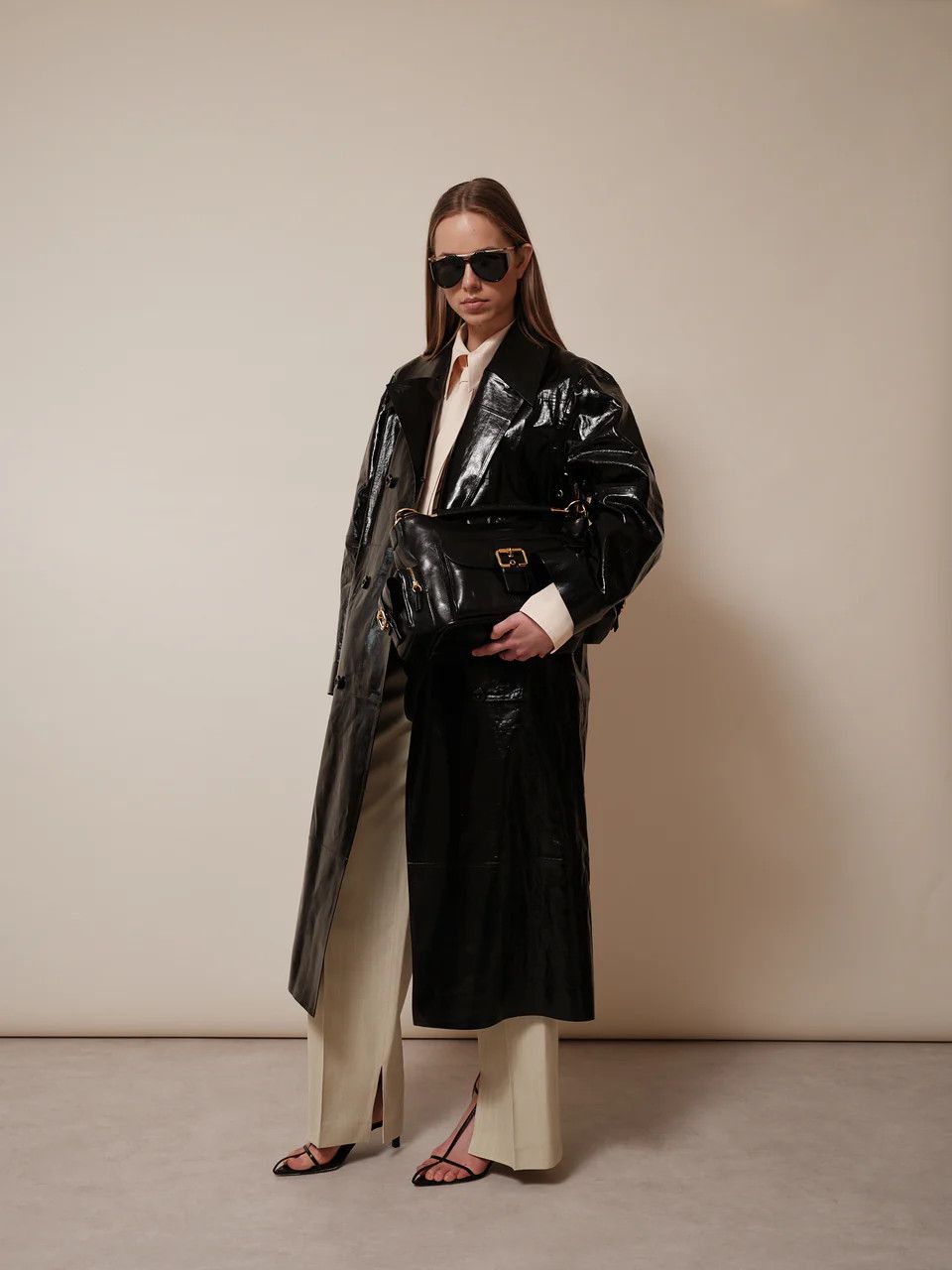 Jil Sander o1loc1c0426 Linen Gabardine Coat in Black Size S / US 4 / IT 40 - 3 Thumbnail