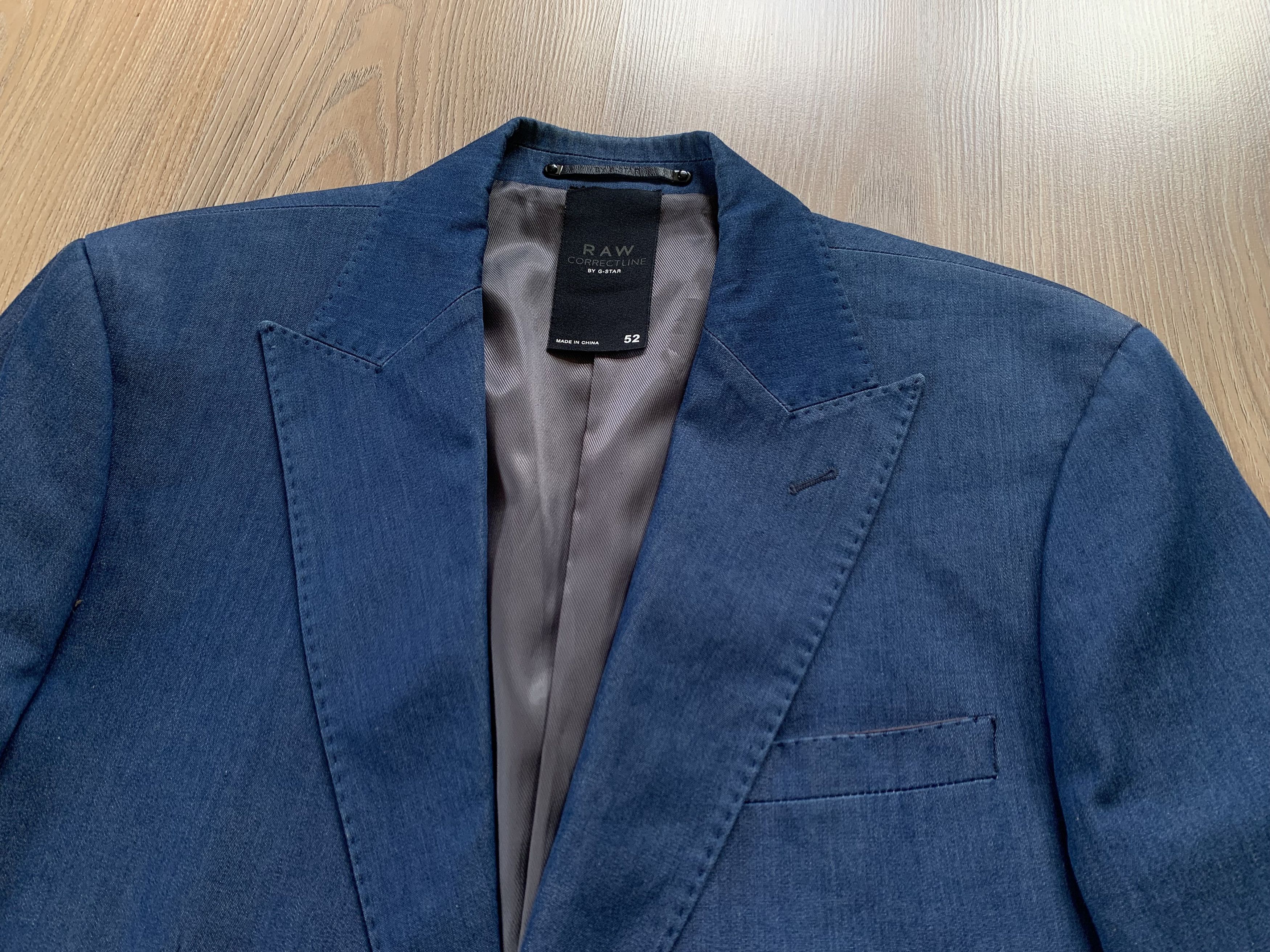 G-Star Mens G-Star Raw Correct Line Tailored Blazer Denim Jacket Size 52S - 5 Thumbnail