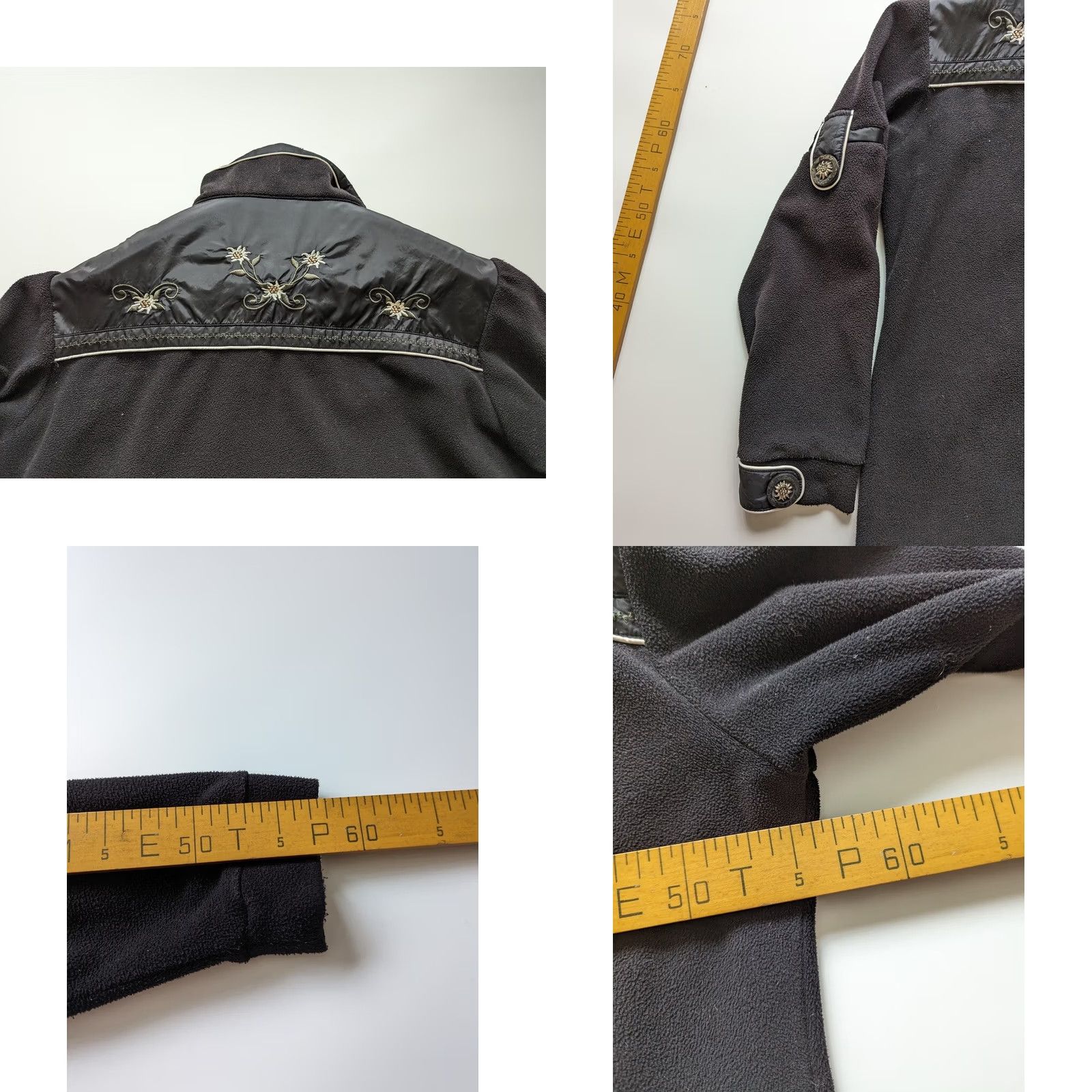 Vintage Fantasy Swiss Alp Fleece Zip Jacket Women L Black Size L / US 10 / IT 46 - 10 Thumbnail