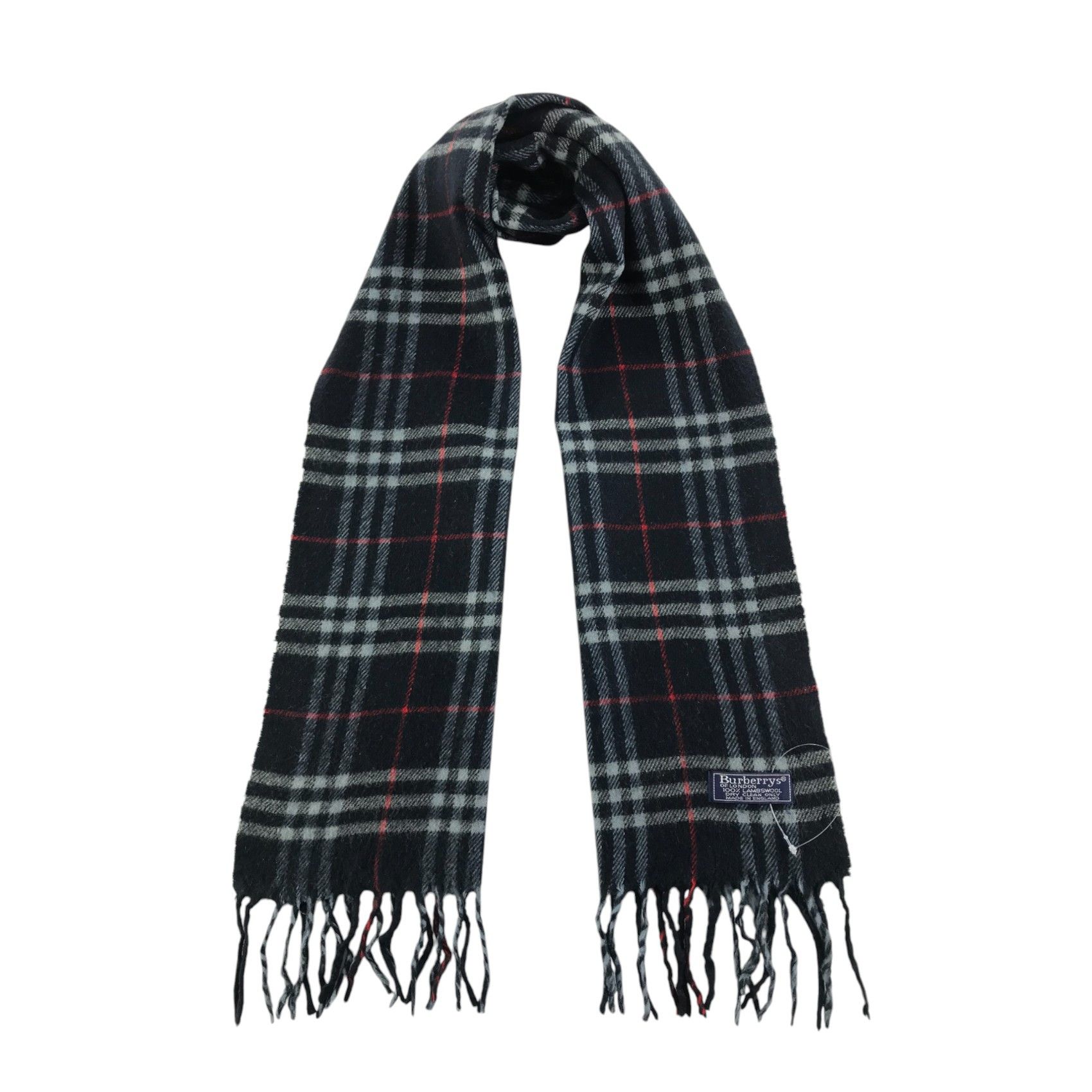 Burberry × Vintage Burberry Scarf / Muffler / Neckwear - WW2856 Size ONE SIZE - 1 Thumbnail