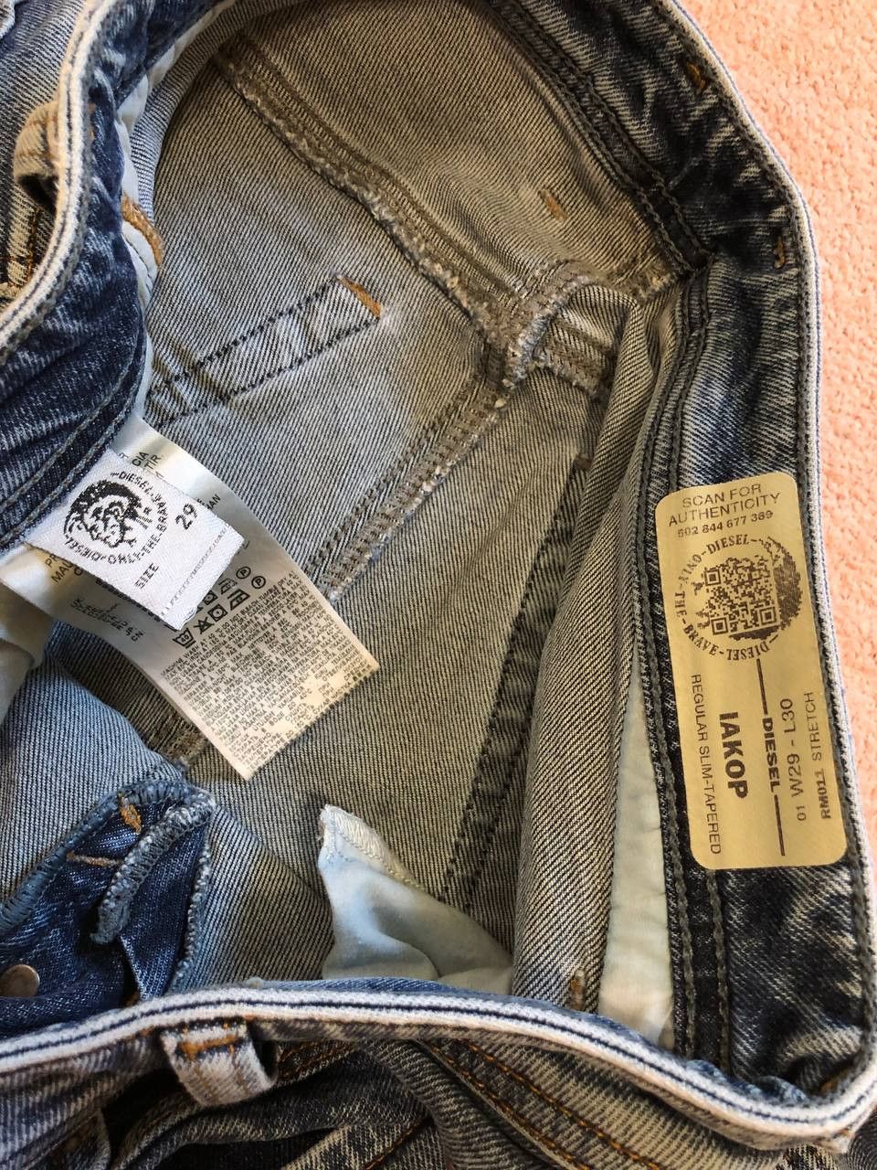 Diesel Vintage DIESEL IAKOP blue jeans crazy Y2K streetwear Size 29" - 2 Thumbnail