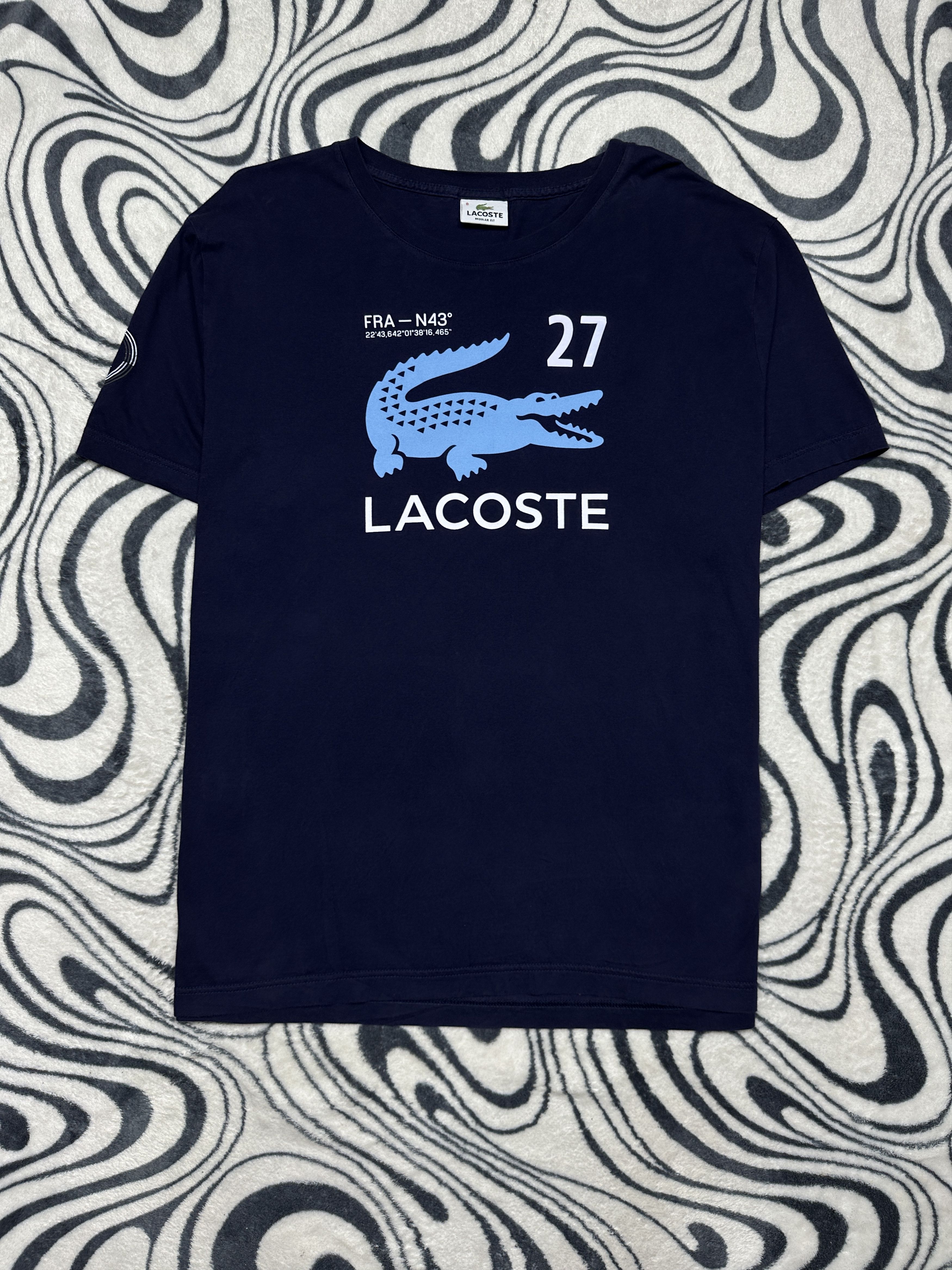 Lacoste Lacoste Mens Big Logo T-Shirt Tee Size US XXL / EU 58 / 5 - 1 Thumbnail