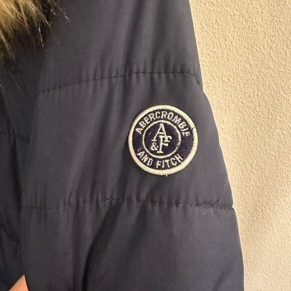 Abercrombie & Fitch Abercrombie Navy Puffer Trenchcoat w/ Faux Fur Hood M Size M / US 6-8 / IT 42-44 - 2 Thumbnail