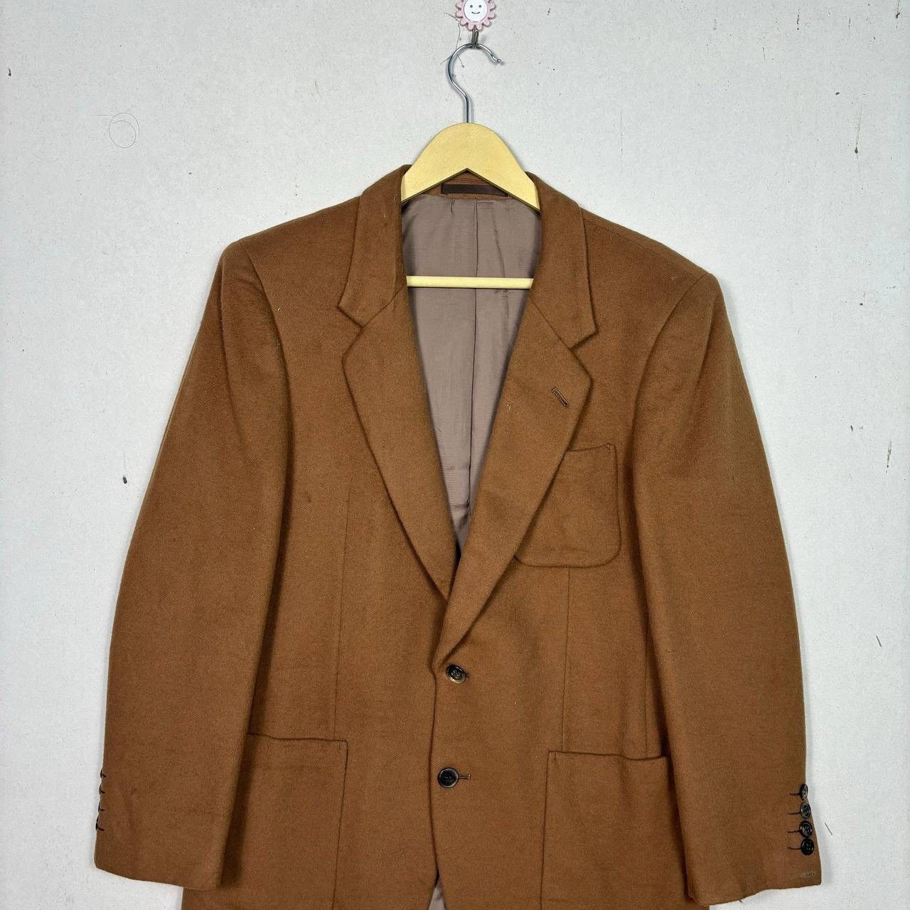 Calvin Klein Vtg Calvin Klein 100% Cashmere Blazer Japan Archive Brown M Size 38R - 3 Thumbnail