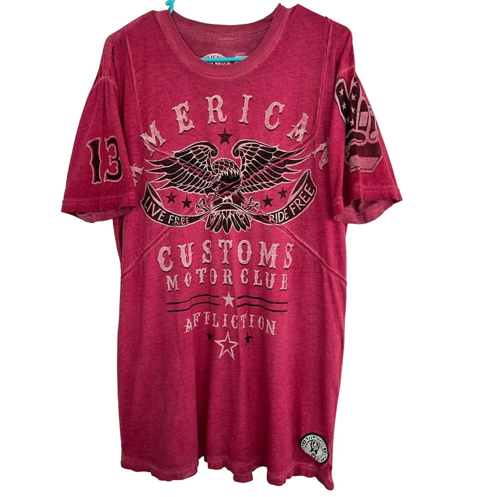 Affliction VINTAGE AFFLICTION AMERICAN CUSTOM MOTOR CLUB AOP SHIRT Size US L / EU 52-54 / 3 - 1 Thumbnail