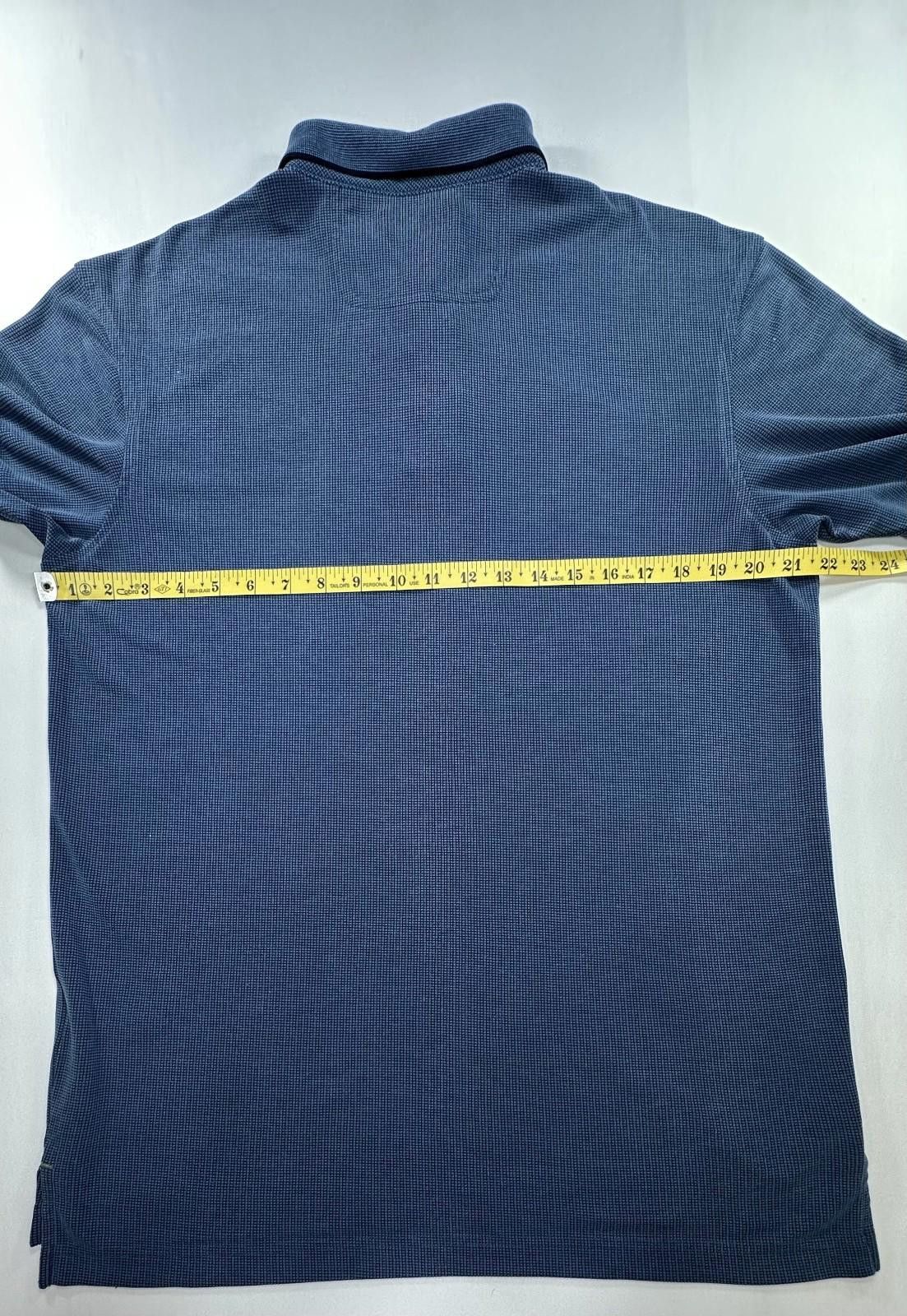 Kirkland Signature Kirkland 1/4 Button Jacquard Polo Shirt Blue Mens M Size US M / EU 48-50 / 2 - 4 Thumbnail