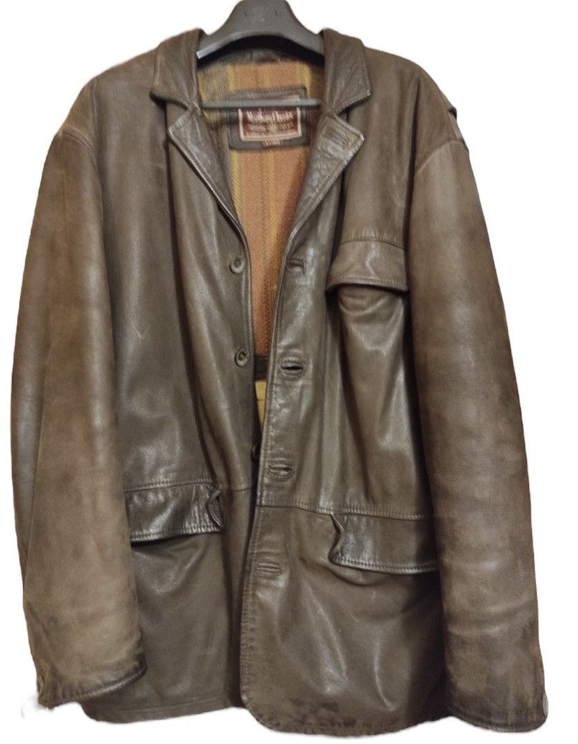 image of Marlboro Classics x Vintage Marlboro Classic Leather Coat in Brown, Men's (Size XL)