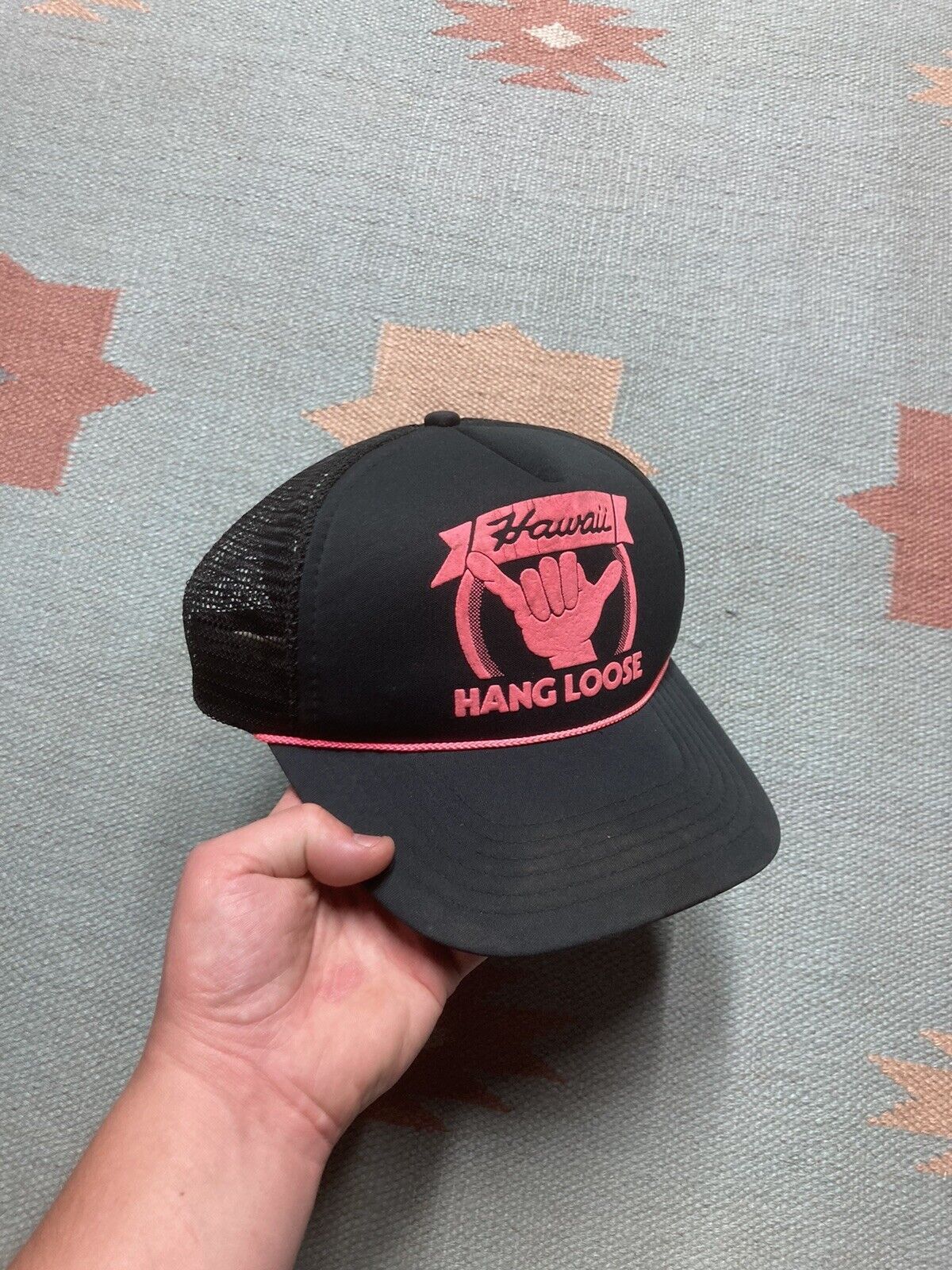 Vintage VTG trucker hat Hawaii hang loose surf beach Shaka logo Size ONE SIZE - 1 Thumbnail