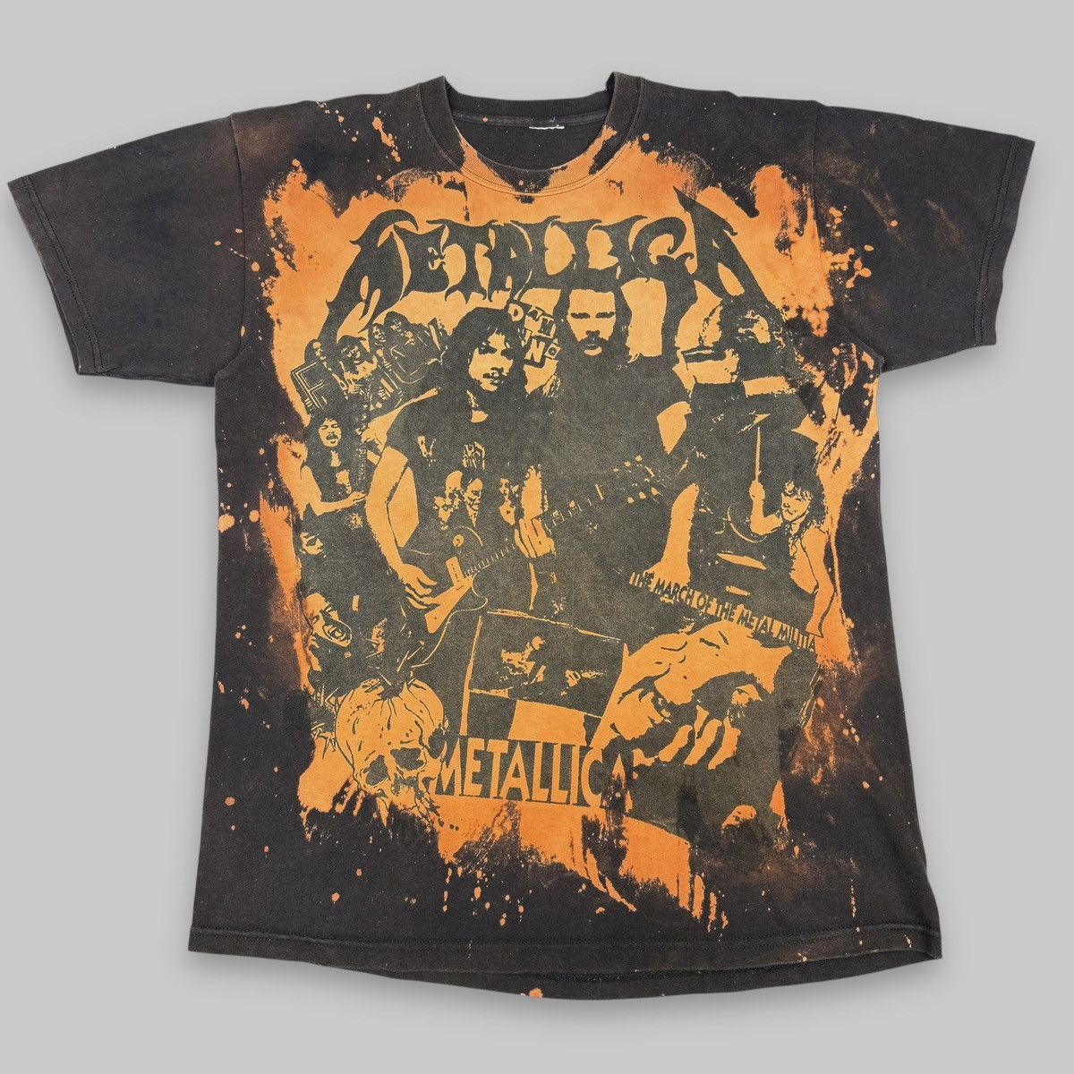 Band Tees Vintage Late 90s Metallica Bleached All Over Euro T Shirt Size US L / EU 52-54 / 3 - 2 Thumbnail