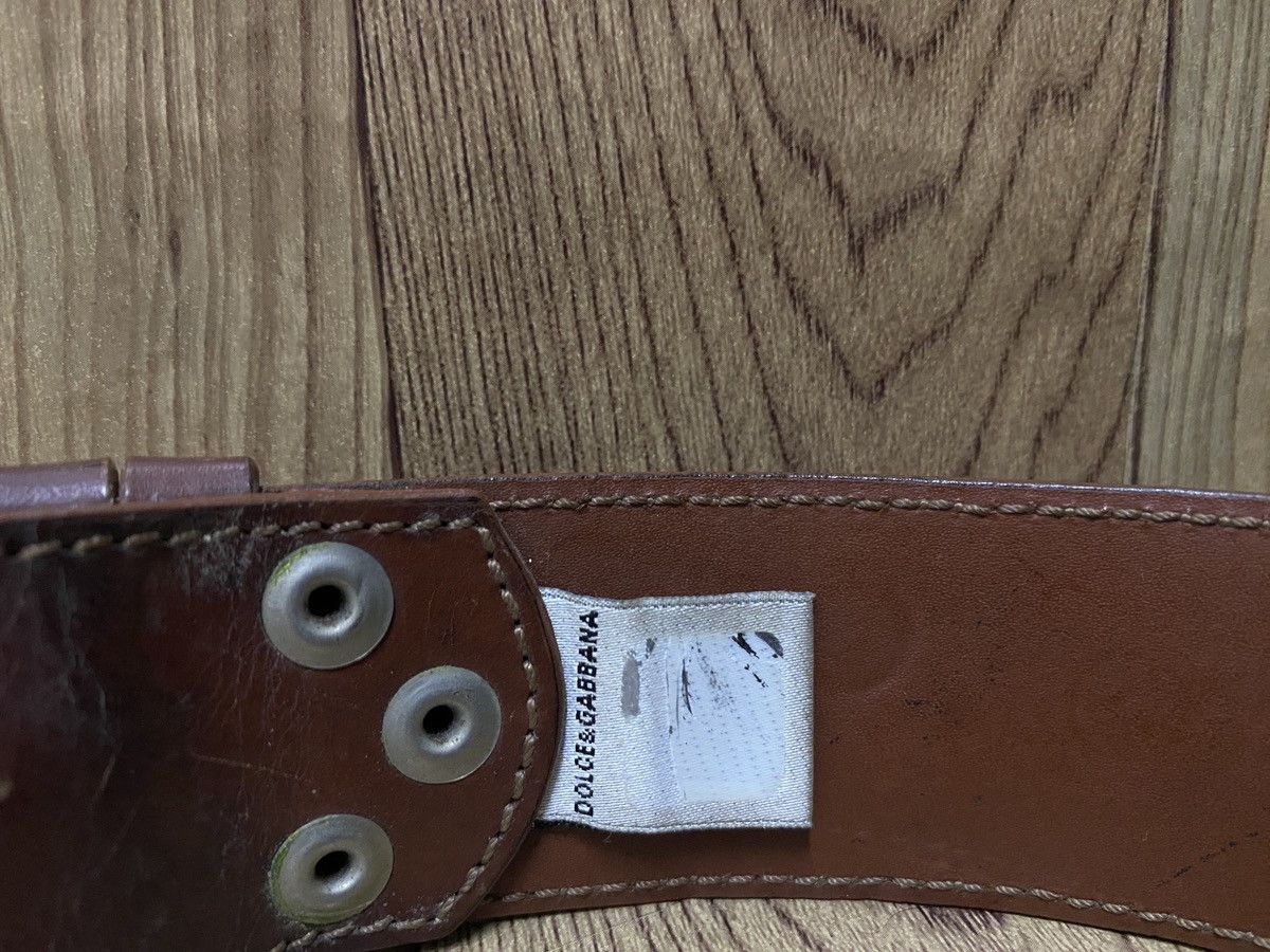 Dolce & Gabbana Rare Design Vintage Dolce Gabbana Denim Leather Belt 1990s Size ONE SIZE - 8 Thumbnail