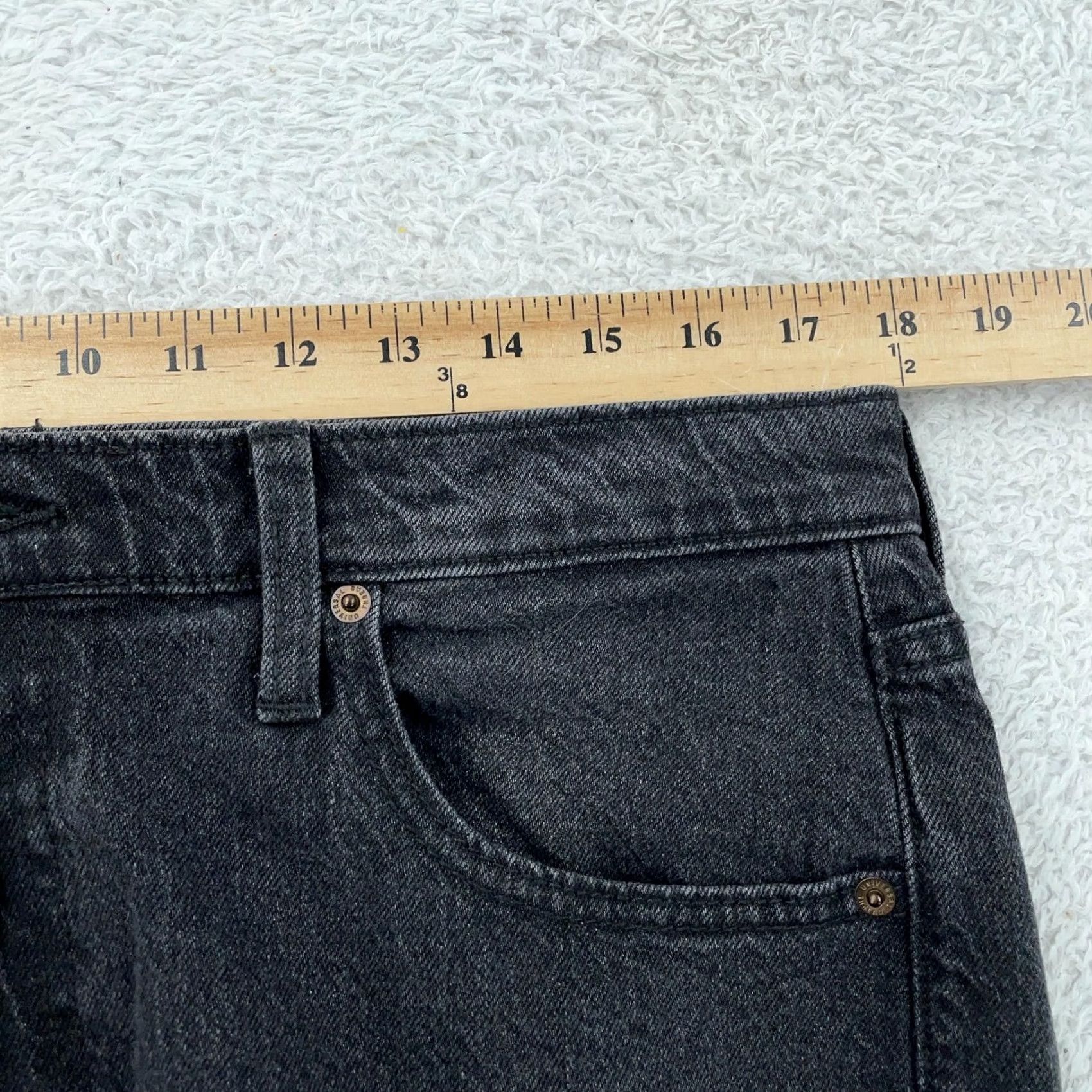 Vintage VINTAGE Universal Thread High Rise 90s Straight Jeans Womens 14R Washed Black 36x31 Mens Womens Size 36" / US 14 / IT 50 - 5 Thumbnail
