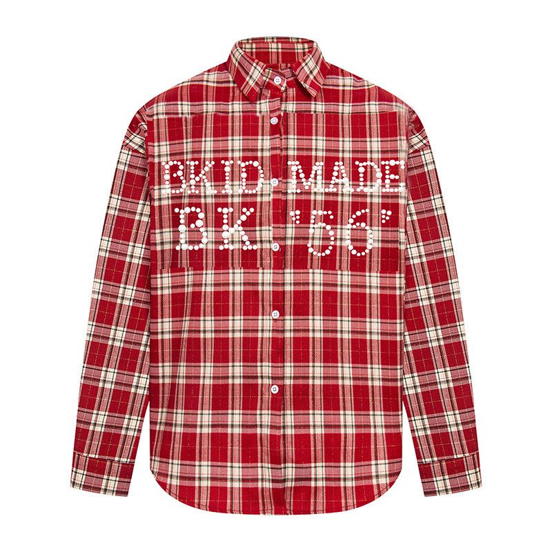Japanese Brand American retro street embroidered plaid long-sleeved shirt Size US M / EU 48-50 / 2 - 1 Thumbnail