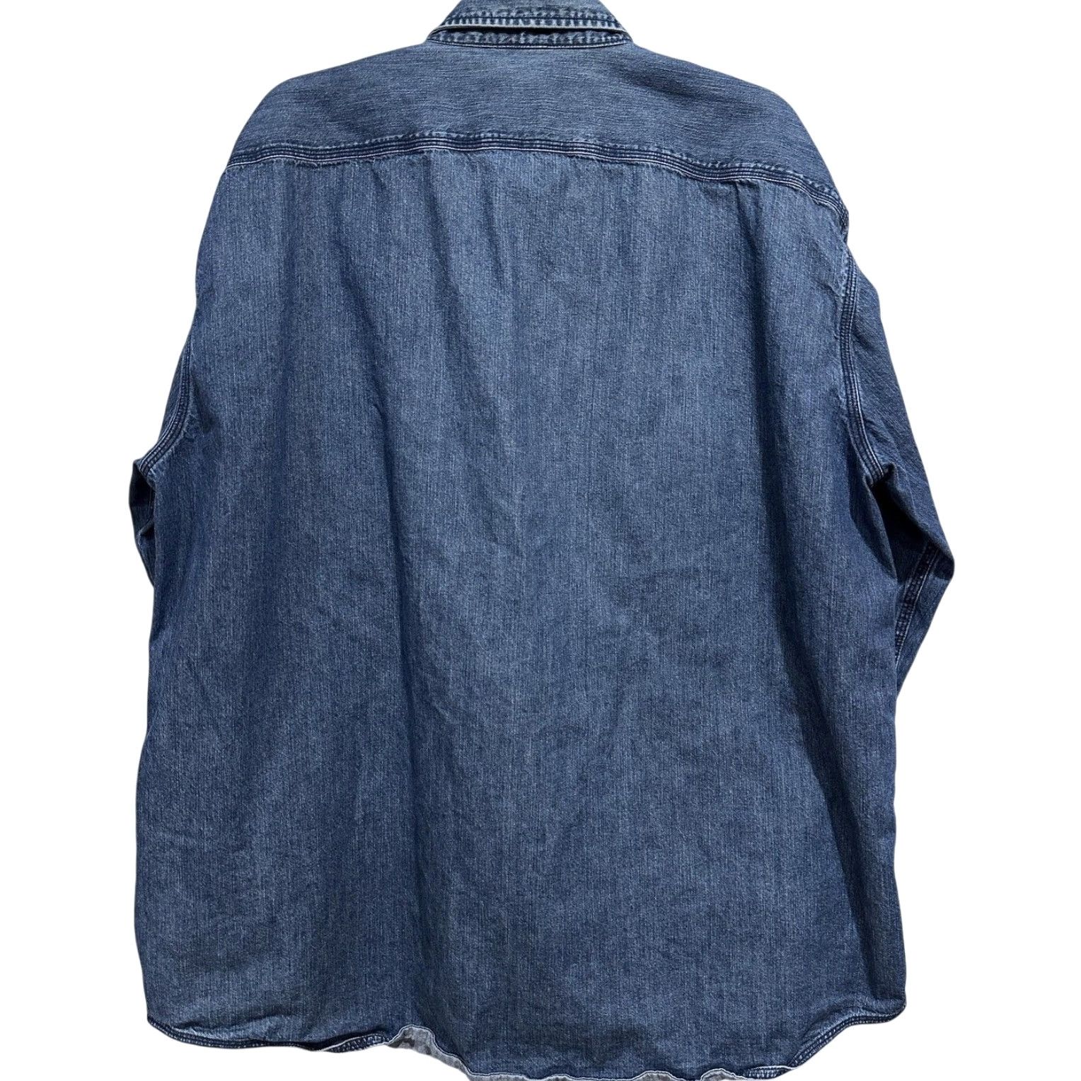 Nautica Nautica Denim Shirt Men 2XL Blue Button-Up Long Sleeve Pockets Slim/Relaxed Fit Casual Workwear 90s Western Y2K Streetwear Size US XXL / EU 58 / 5 - 2 Thumbnail