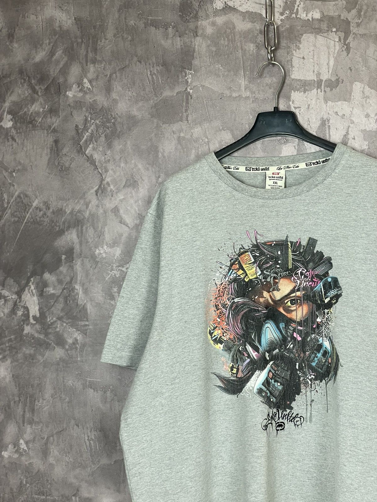 Ecko Unltd. × Vintage Vintage ECKO Unlimited Graffiti T Shirt Getting up Size US XXL / EU 58 / 5 - 4 Thumbnail