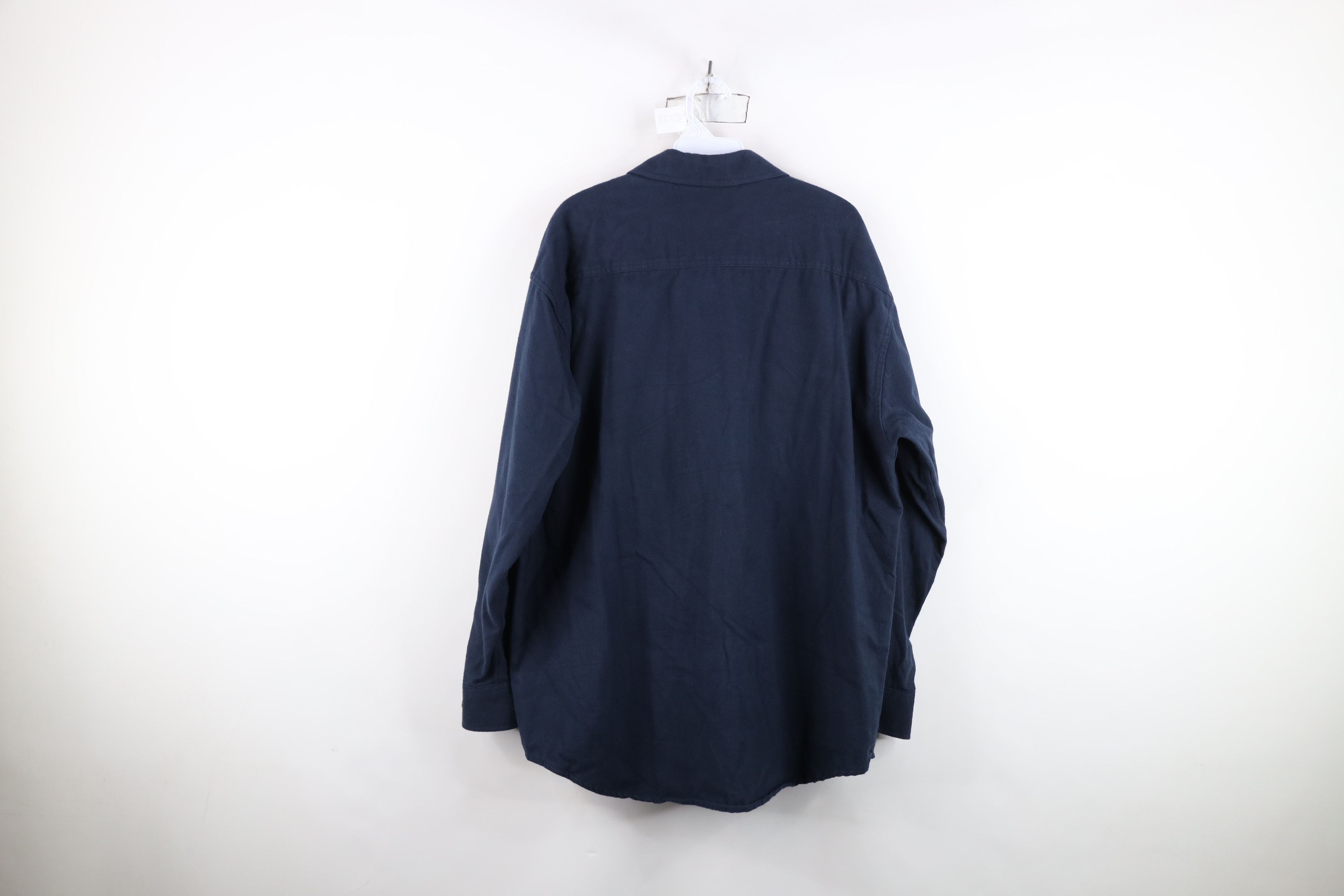Vintage Vintage 90s Streetwear Cloth Collared Button Shirt Blue Size US L / EU 52-54 / 3 - 12 Thumbnail