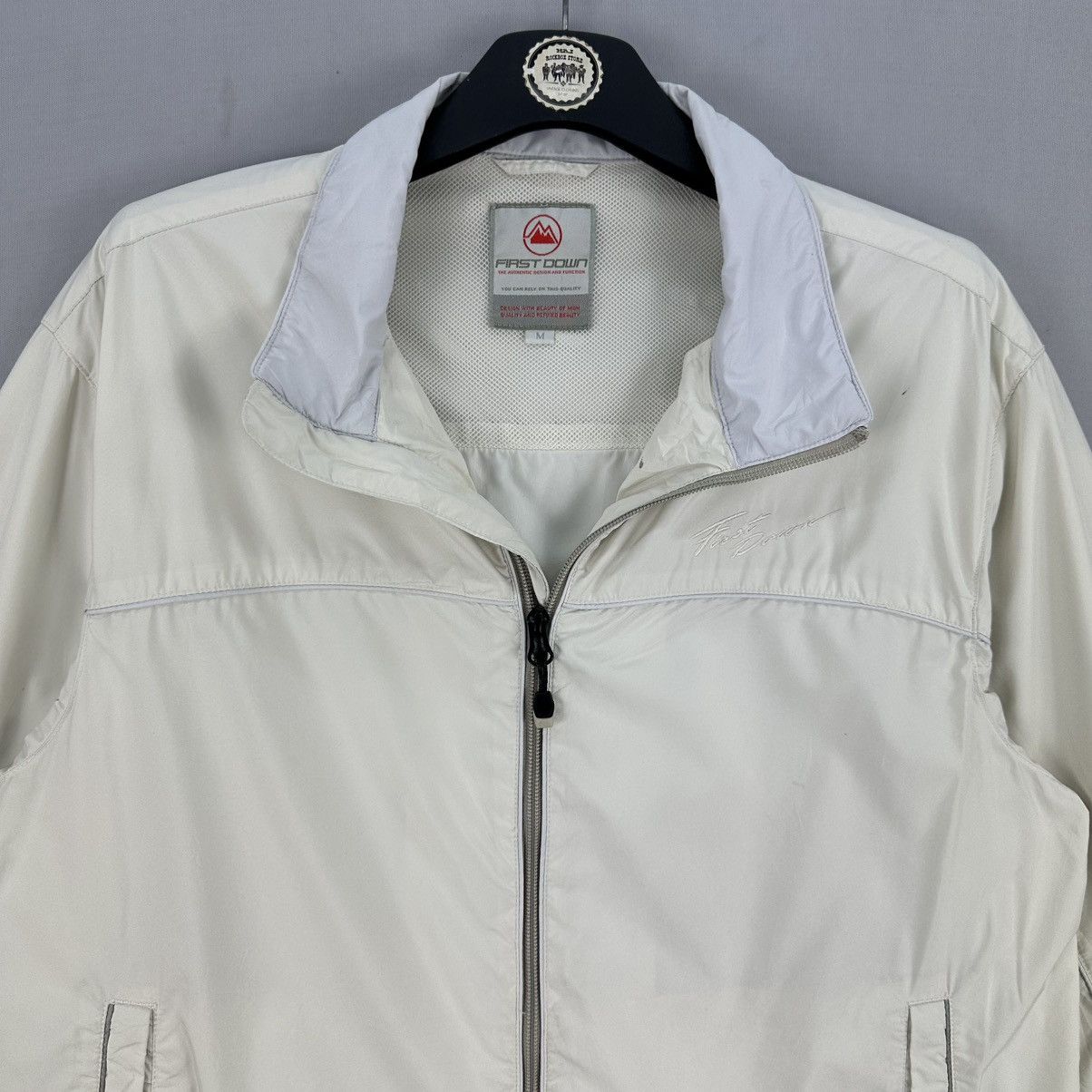 Japanese Brand Vintage 90's First Down Zipper Nylon Light Jacket Size US M / EU 48-50 / 2 - 7 Thumbnail