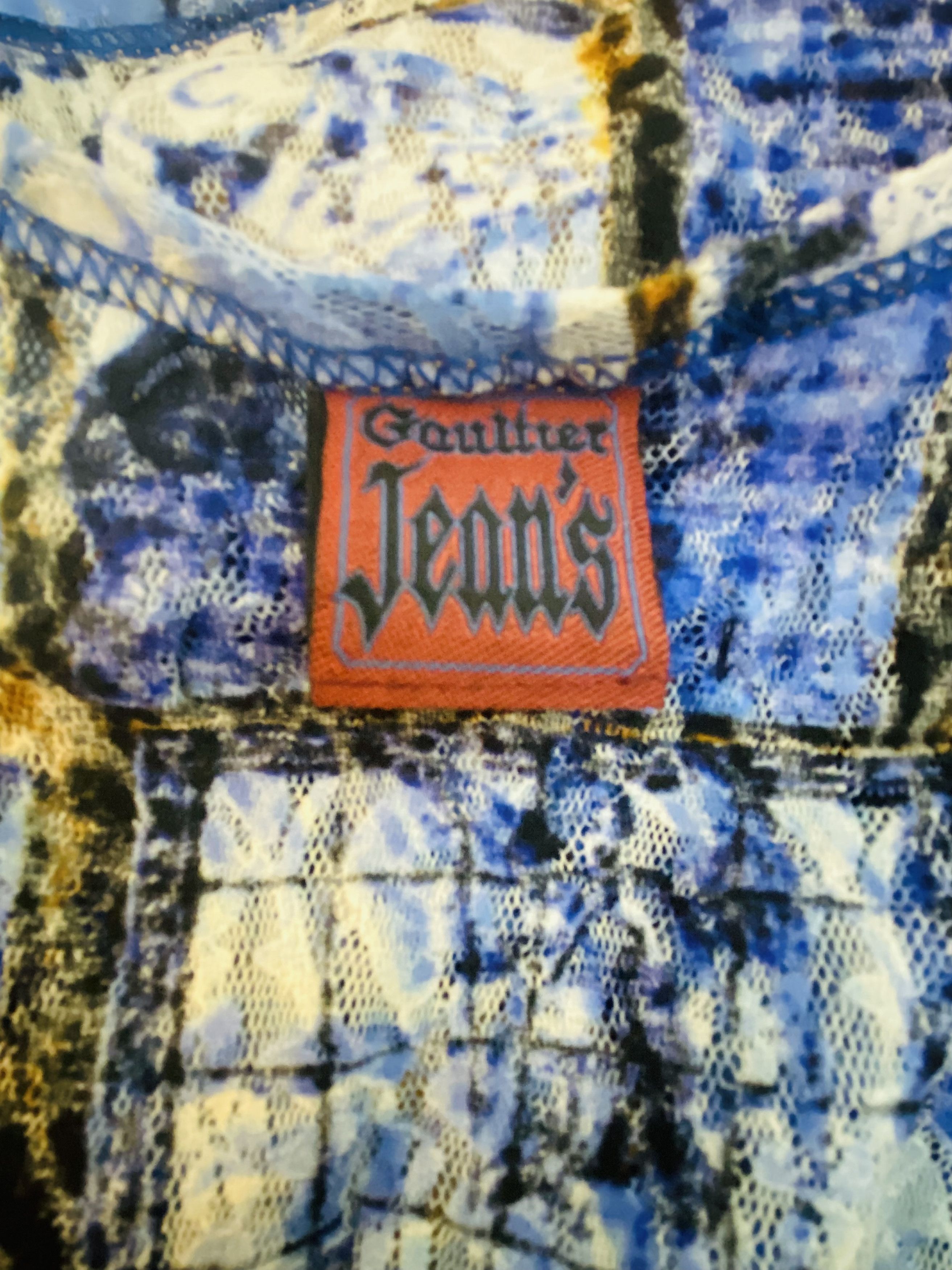 Jean Paul Gaultier Jean Paul Gaultier Semi Transparent Top Tile Y2K Mosaic Tee Size US S / EU 44-46 / 1 - 8 Thumbnail