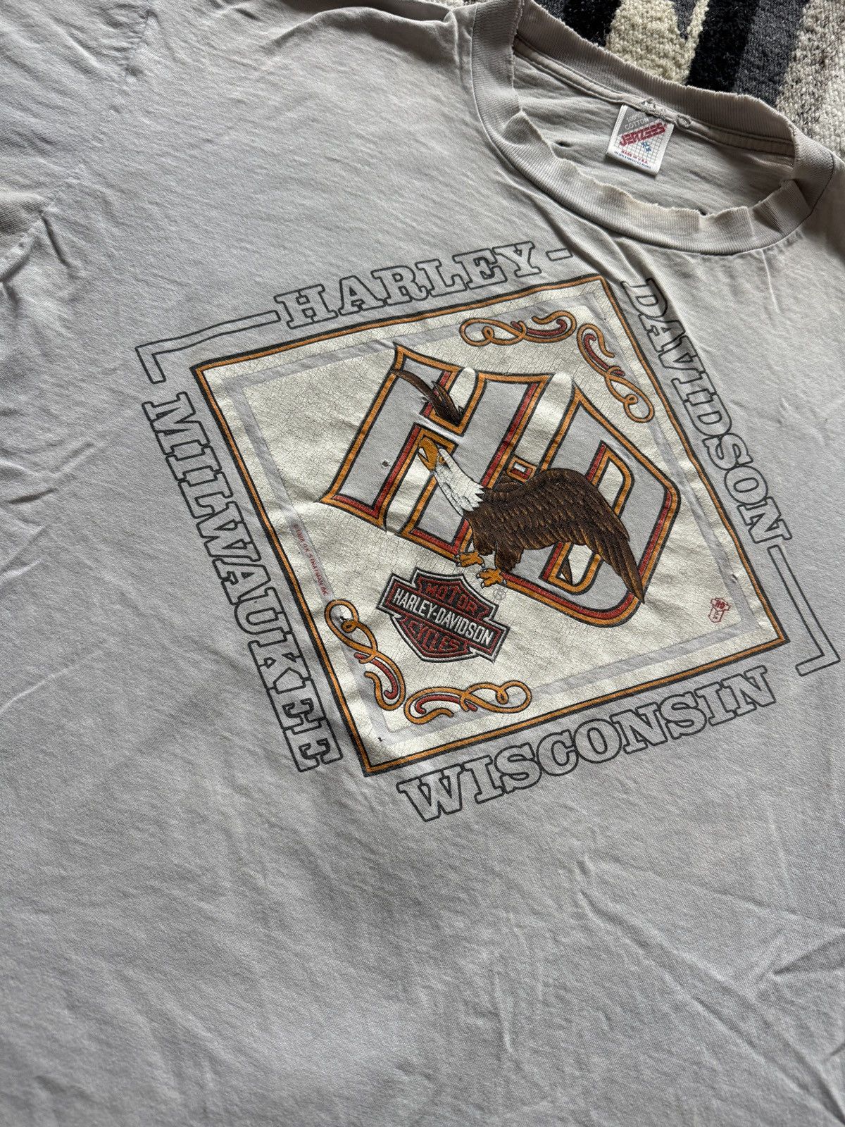 Harley Davidson Vintage 1988 Harley Davidson Joliet Illinois T-Shirt XL Size US XL / EU 56 / 4 - 2 Thumbnail