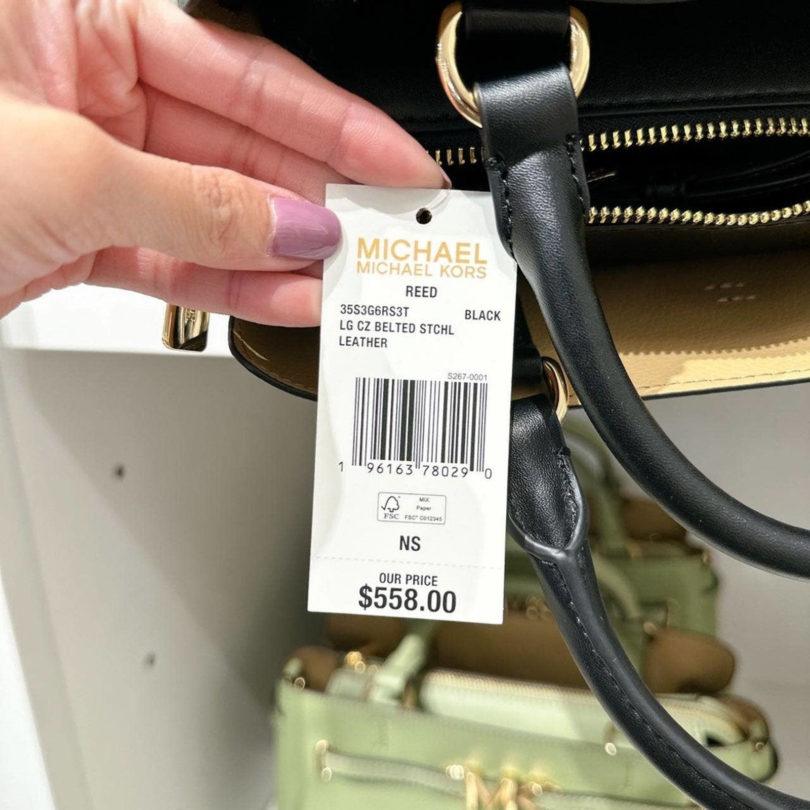 Michael Kors Michael Kors 35S3G6RS3T Reed Large Logo Crossbody IN BLACK Size ONE SIZE - 6 Thumbnail