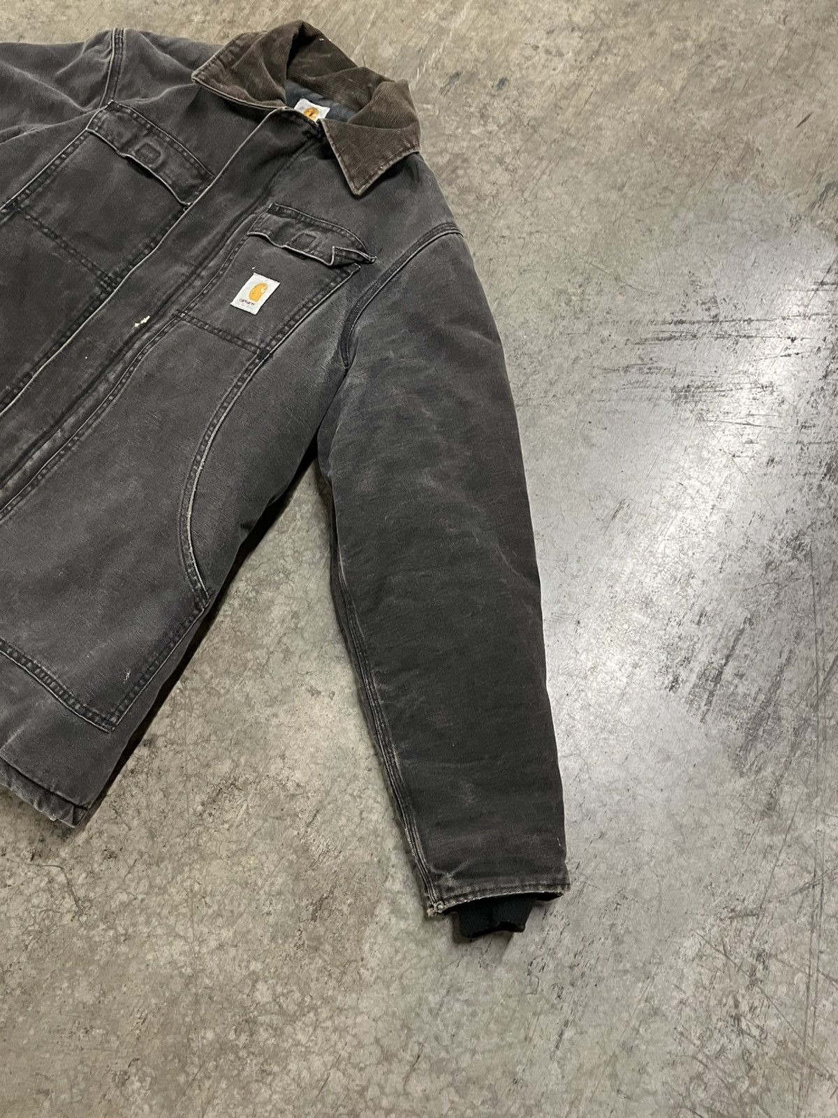 Carhartt × Vintage Carhartt Detroit style jacket faded black vintage streetwear Size US XL / EU 56 / 4 - 4 Thumbnail