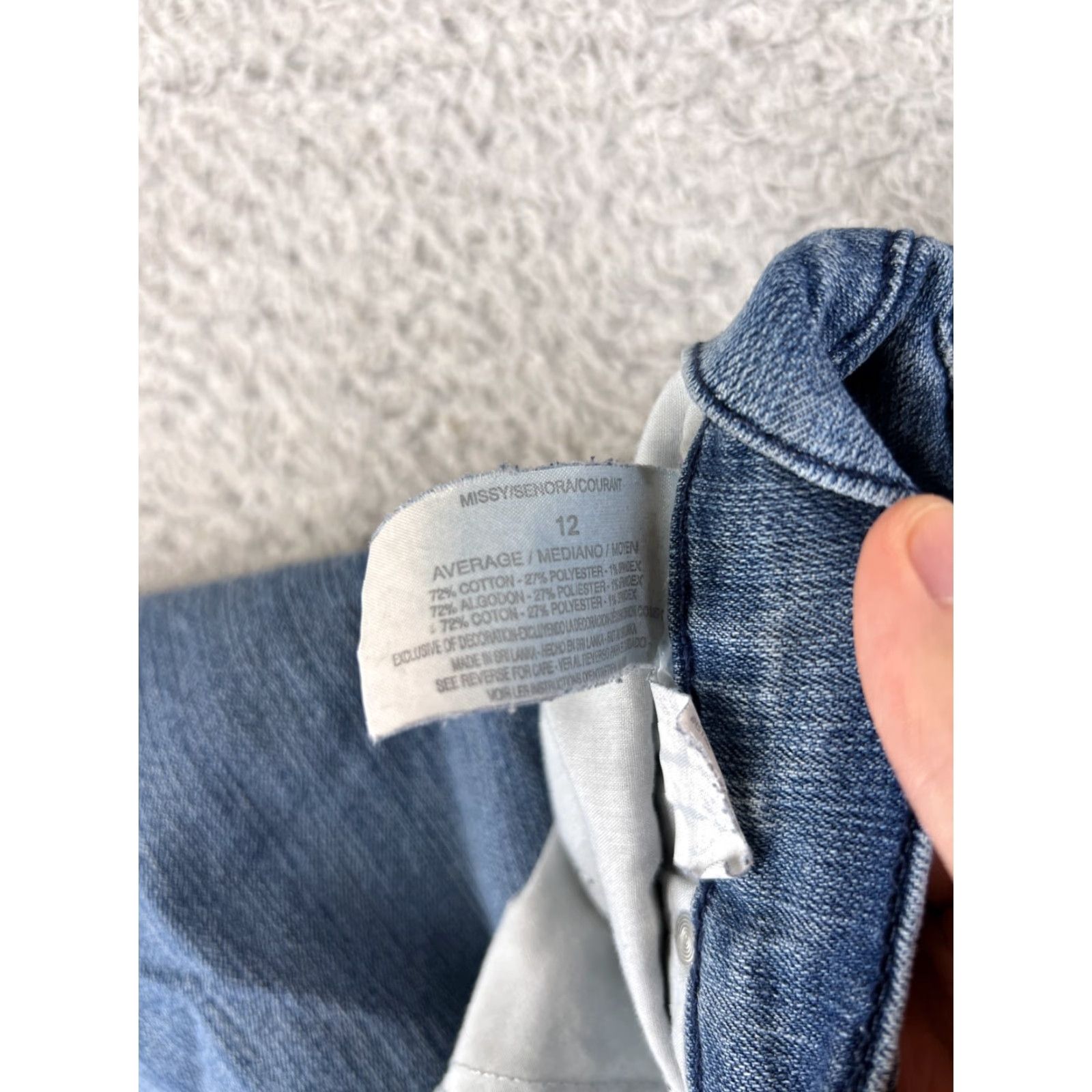 Gloria Vanderbilt Gloria Vanderbilt Jeans Womens 12 Blue Cotton Blend Straight Leg Mid Rise 5-Pocket Designer American Regular Size 34" / US 12 / IT 48 - 5 Thumbnail