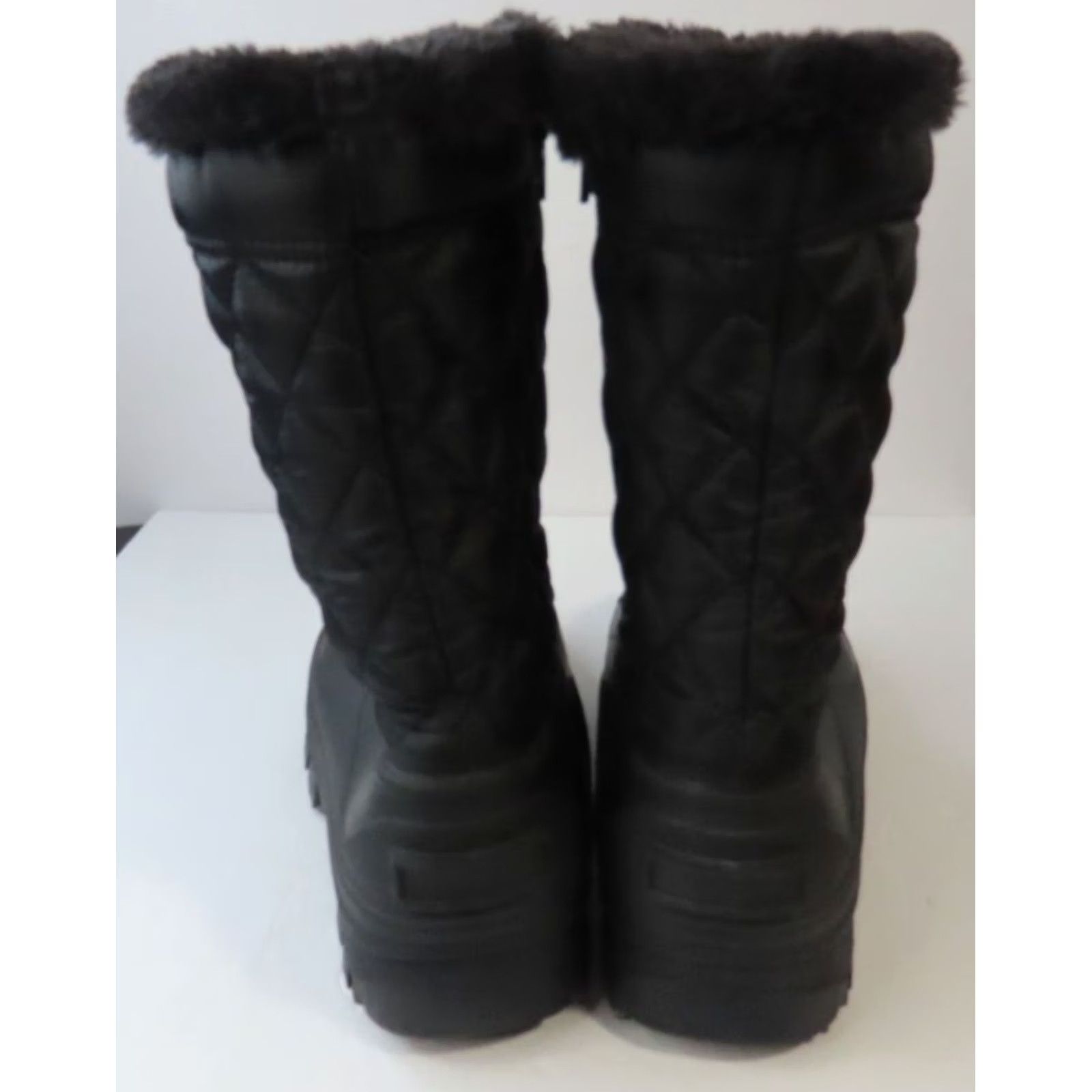 Vintage Sintetico Women's 9 Mid-Calf Black Padded Faux Fur Wool Lined Winter Boots Boots Woman Winter Waterproof Insulated Lined Snow Size US 9 / IT 39 - 3 Thumbnail