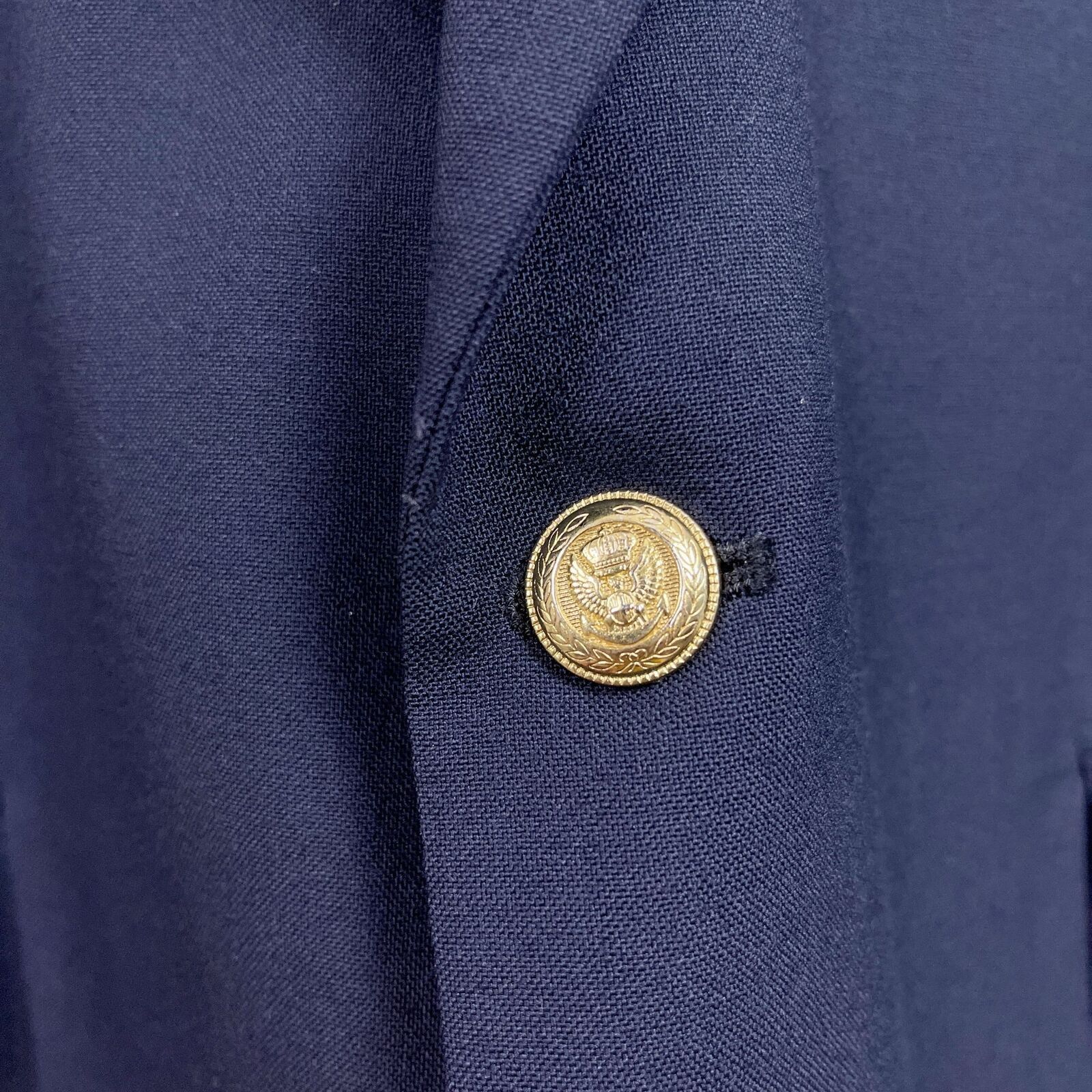 Jos. A. Bank Jos A Bank Kent Hopsack Blazer Navy Blue Gold Mens 46 Size 46L - 4 Thumbnail