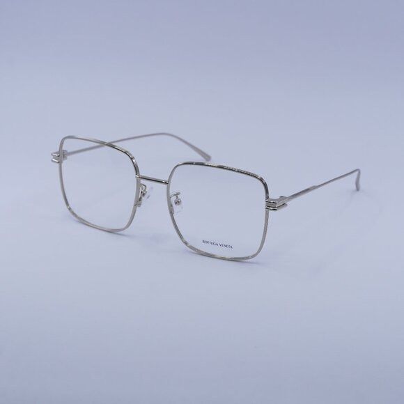 Bottega Veneta Bottega Veneta BV1049O 002 Eyeglasses Gold 56mm Square Frame Size ONE SIZE - 3 Thumbnail