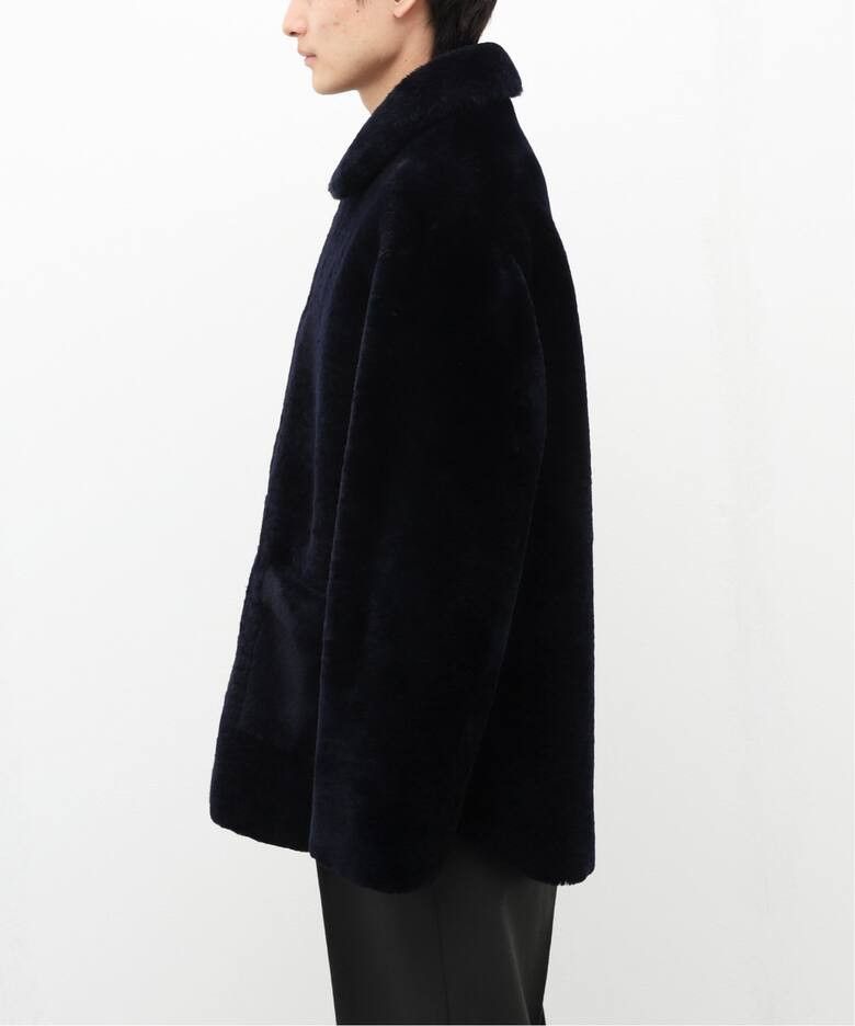 Jil Sander o1loc1c0426 Reversible Shearling Jacket in Dark Blue Size US L / EU 52-54 / 3 - 3 Thumbnail
