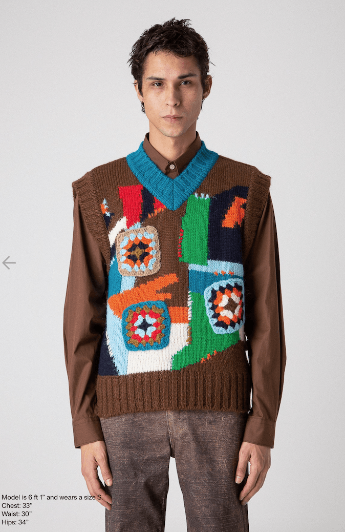 Andersson Bell $445 Andersson Bell Crochet Intarsia Knit Vest Size US M / EU 48-50 / 2 - 1 Thumbnail