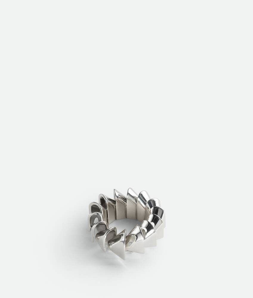 Bottega Veneta o1w1db10525 Size: 09 / Pleat Ring in Silver Size ONE SIZE - 6 Thumbnail
