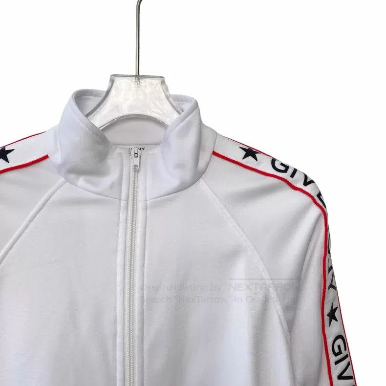 Givenchy Givenchy White Side Logo Cotton Stand Collar Zip Front Bas Size XS / US 0-2 / IT 36-38 - 3 Thumbnail