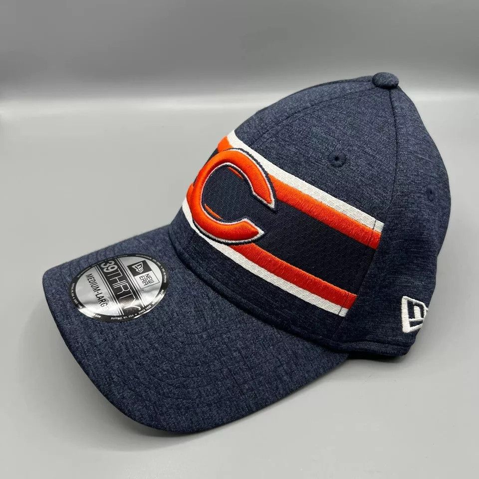 New Era Chicago Bears Hat Men M-L 39Thirty Stretch Fitted Cap New Size ONE SIZE - 2 Thumbnail