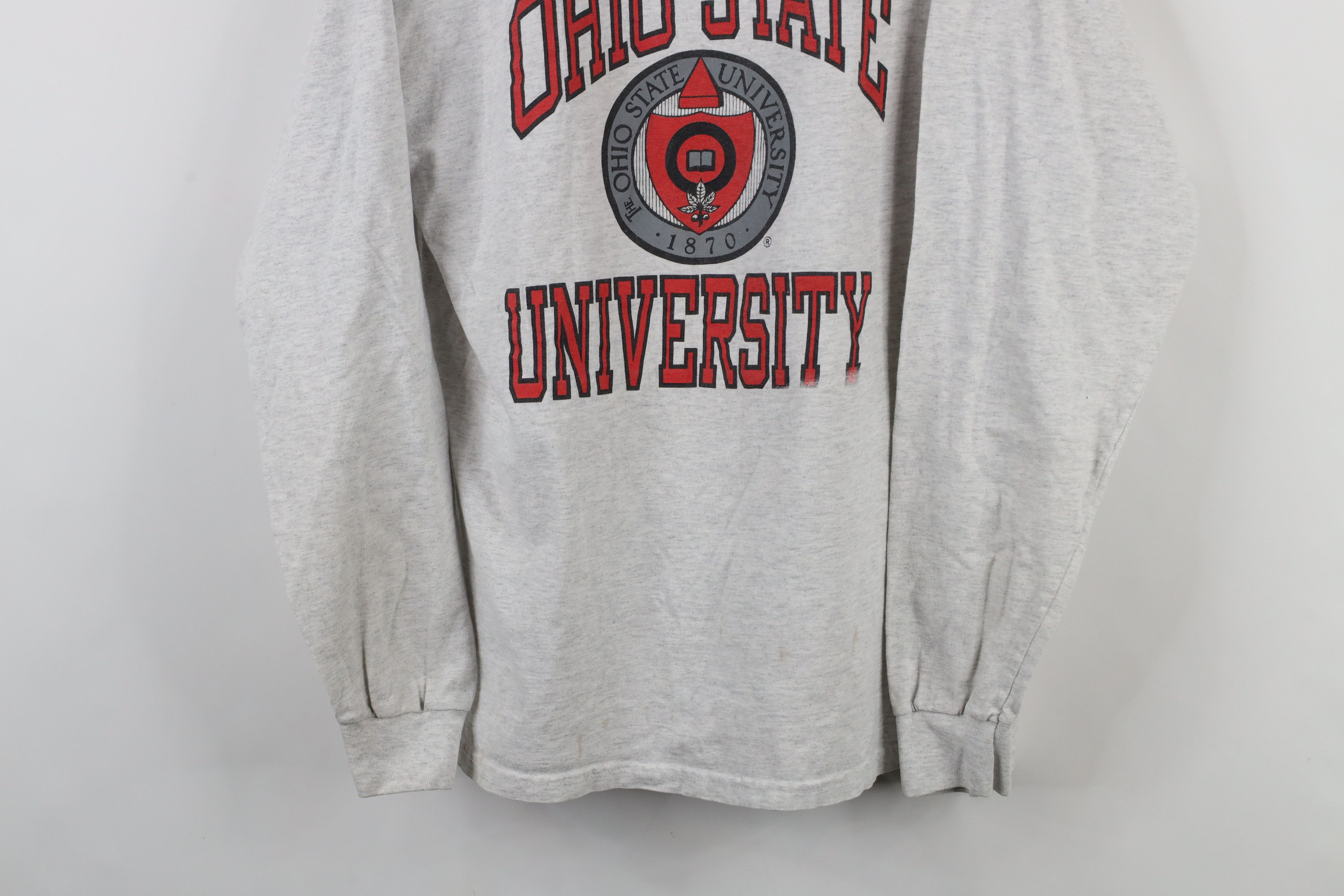 Vintage Vintage 90s Ohio State University Long Sleeve T-Shirt Gray Size US L / EU 52-54 / 3 - 3 Thumbnail