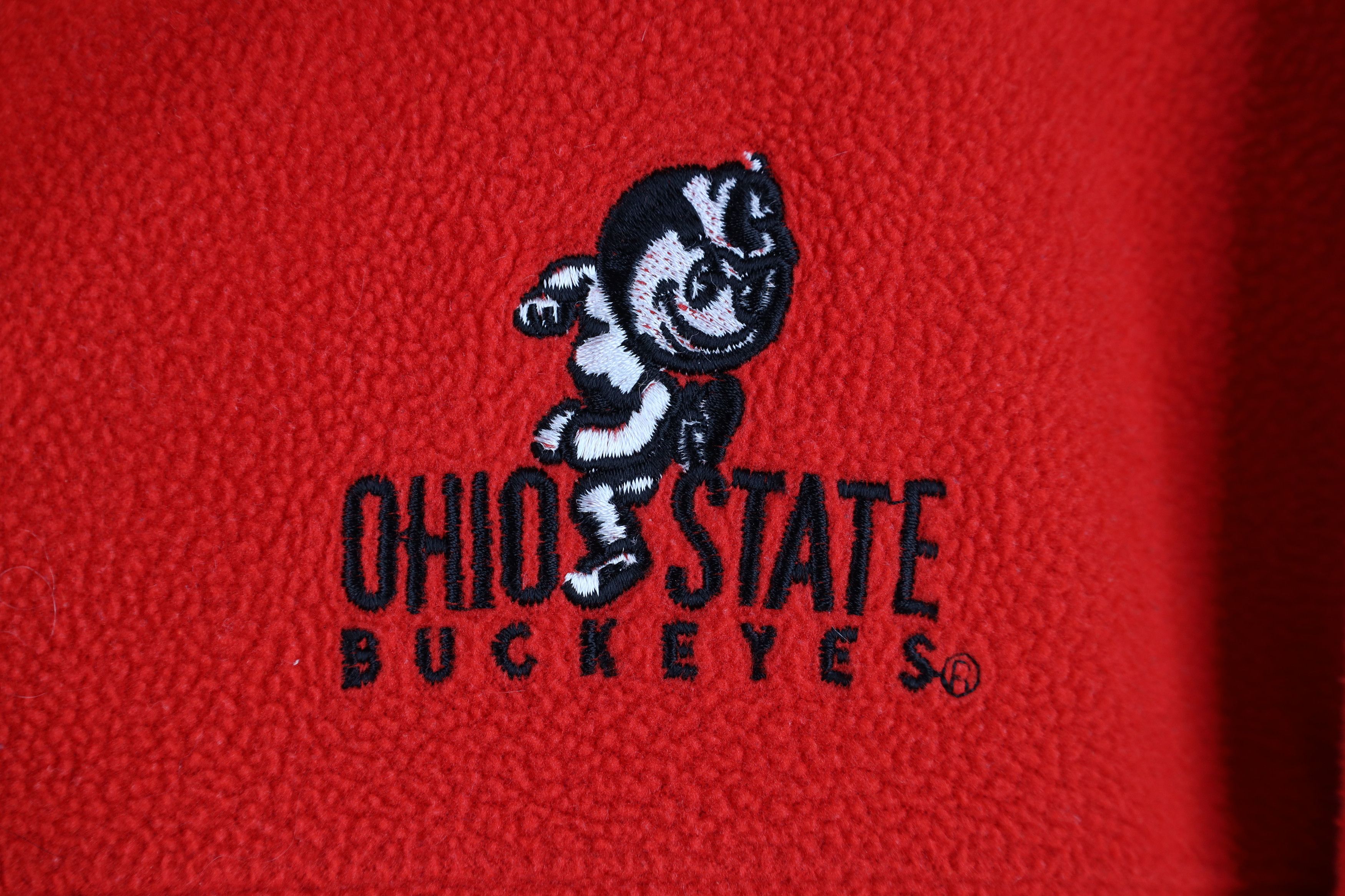 Vintage Vintage 90s Ohio State University Half Zip Fleece Sweater Size US XL / EU 56 / 4 - 4 Thumbnail